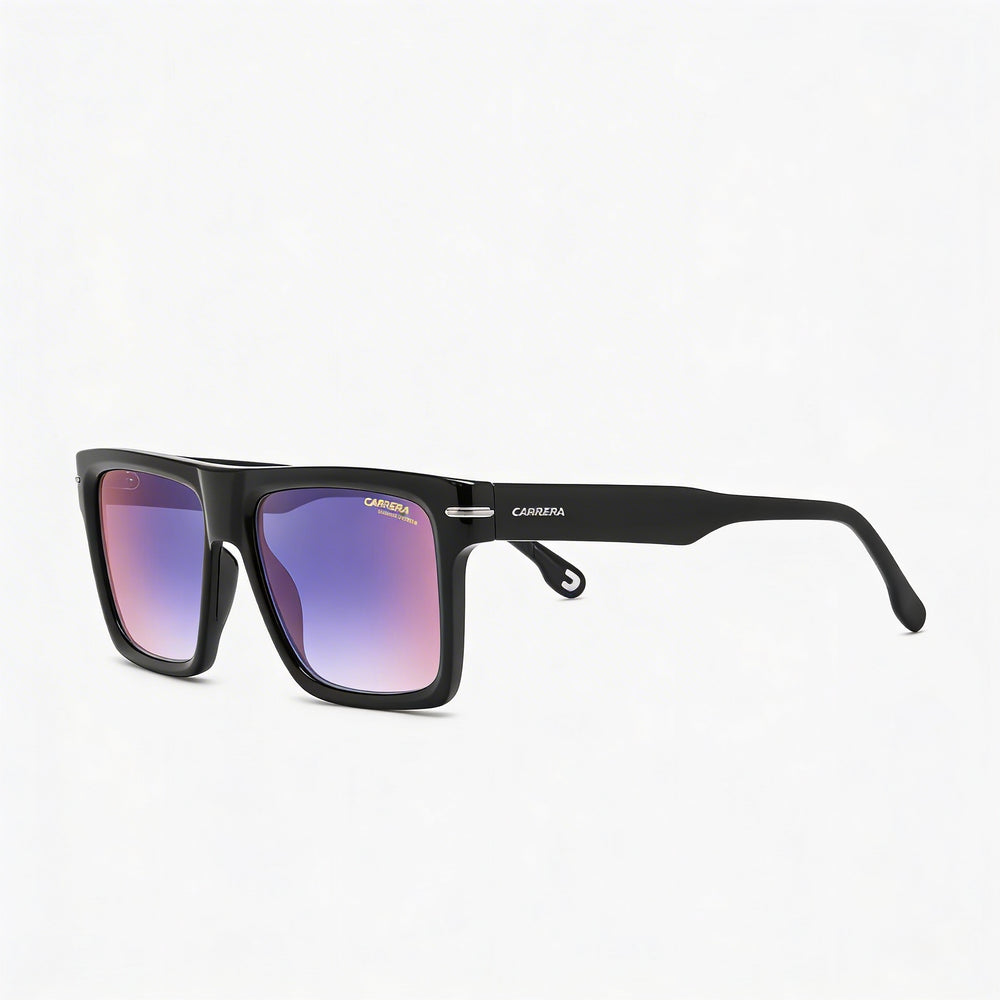 Carrera Carrera 4019/S Gafas de sol negras de plástico con protección UV y sombreado azul y rojo de edición Festival para hombre, 58 mm