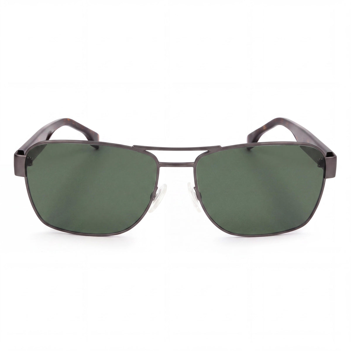 Gafas de sol unisex Hugo Boss Casual con montura de acero inoxidable en tono habana y lentes verdes con protección UV de 60 mm, Photo 2