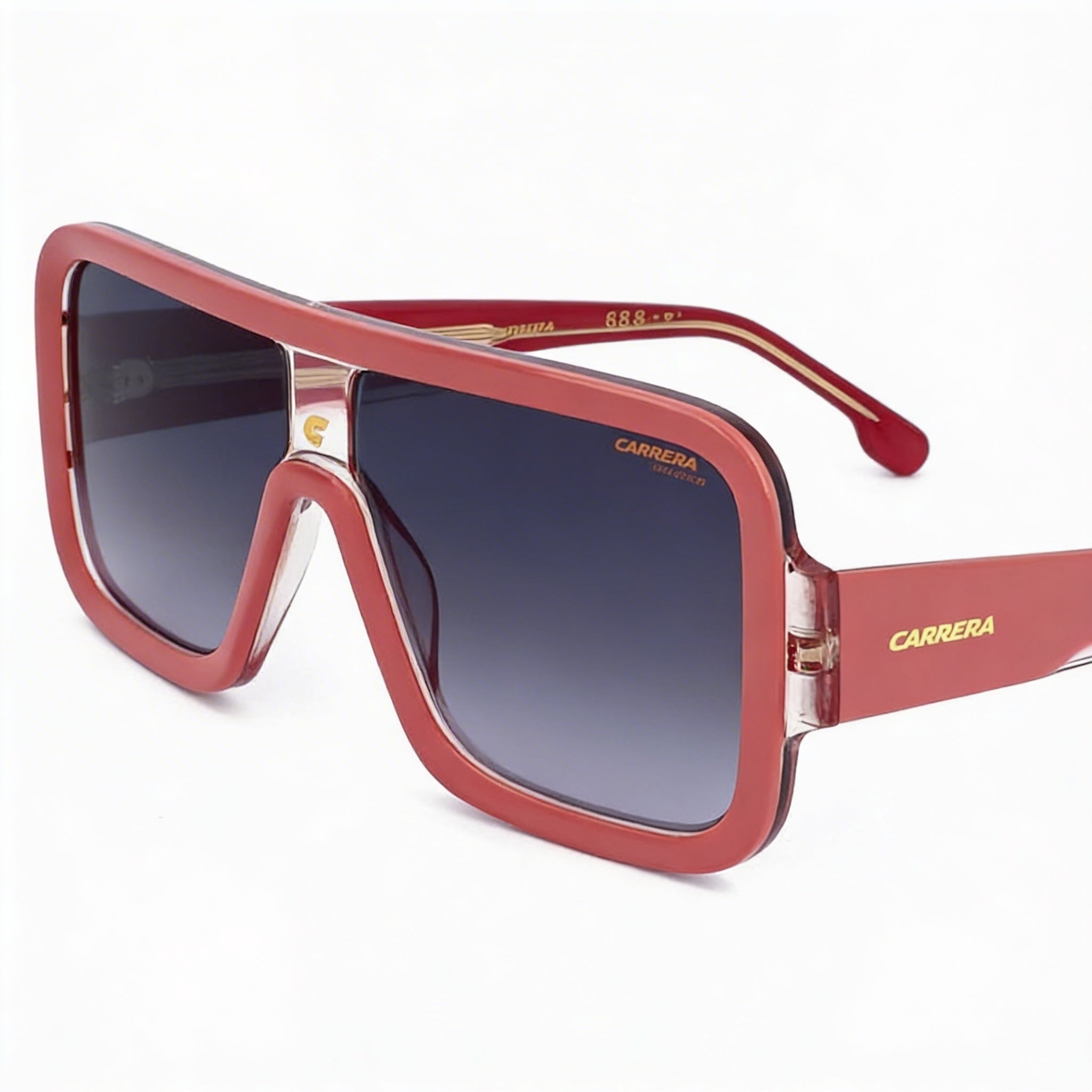 Gafas de sol Carrera Flaglab 14 para hombre, acetato, rosa, beige, gris oscuro, sombreado, policarbonato, no polarizadas, protección UV, 62 mm, Photo 3