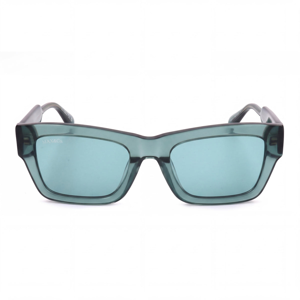 Max&Co. Casual Sunglasses for Women, Dark Green Acetate Frame, Grey Lenses, 52mm Lens Width, Photo 2