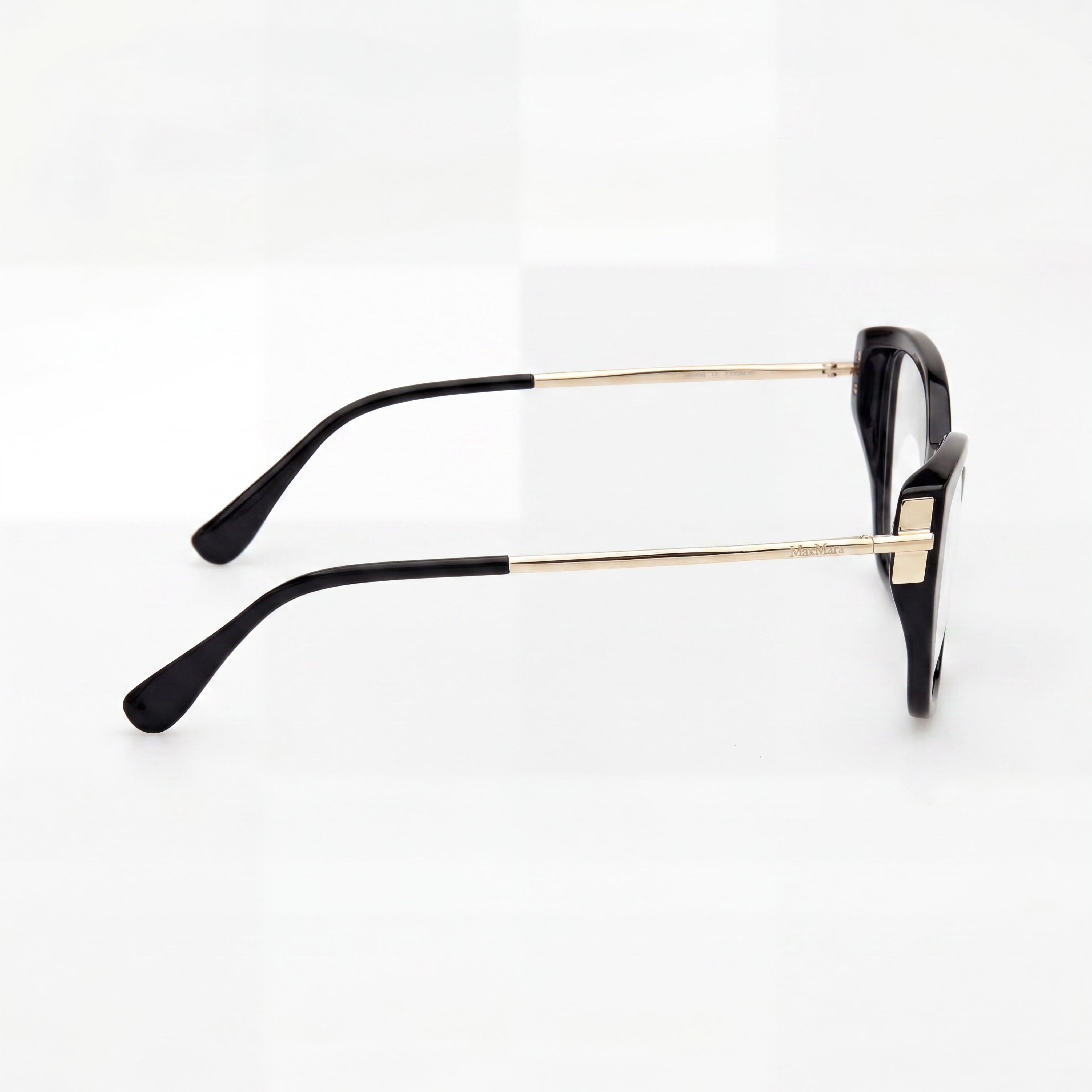 Buy MaxMara Mm5117 Women's Plastic Black, Pale Gold Frame Black