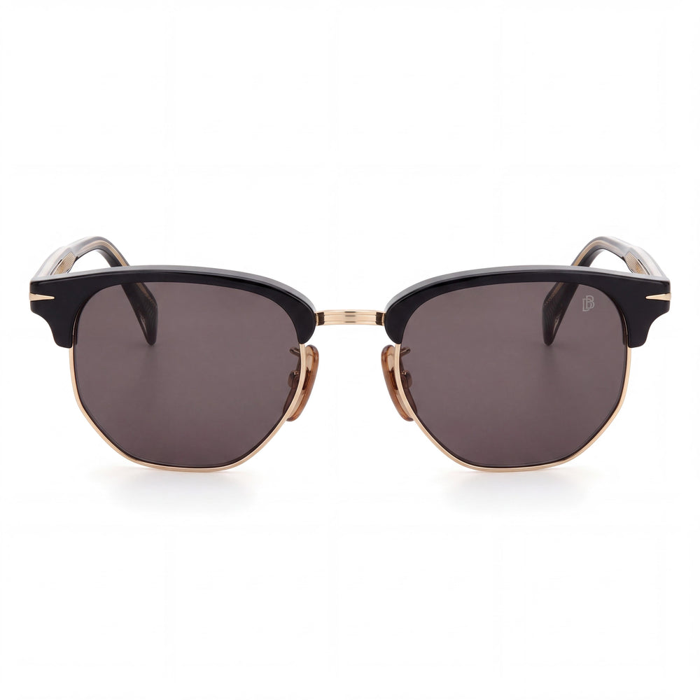 Gafas de sol para hombre Beckham Db 1002/S con montura de poliamida negra y dorada y lentes de policarbonato no polarizadas de 51 mm