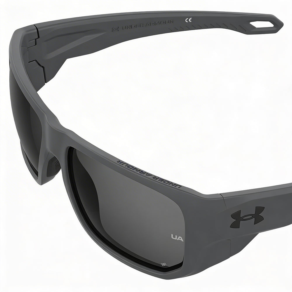 Under Armour Ua Attack 2 Unisex Polyamide Frame Matte Gray & Copper, Grey Oleophobic UV Protection 63mm