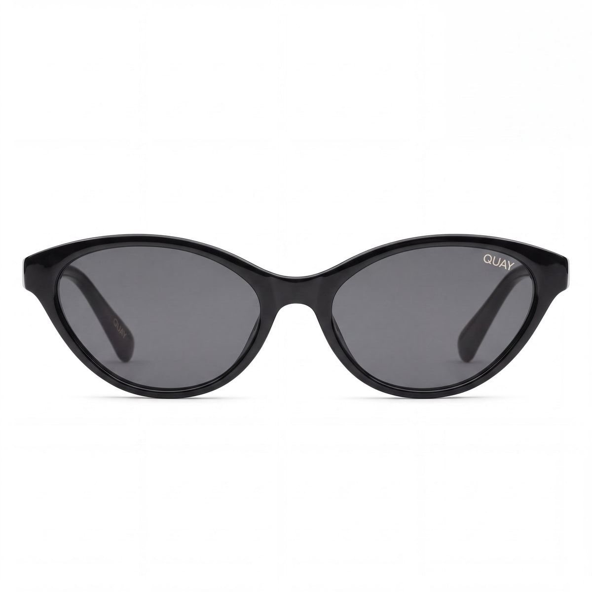 QUAY AUSTRALIA Talk Nice Unisex Cateye Black Frame, Smoke Lens, Non-polarized Polycarbonate 55mm Sunglasses, Photo 2