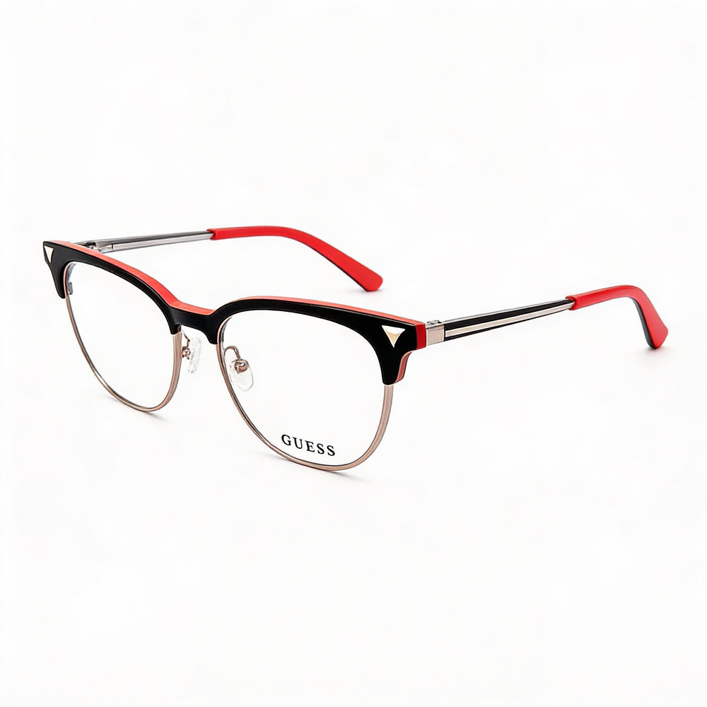 GUESS Modern Women's Stainless Steel Frame Clear Non- Optical Eyeglasses 53-17-140