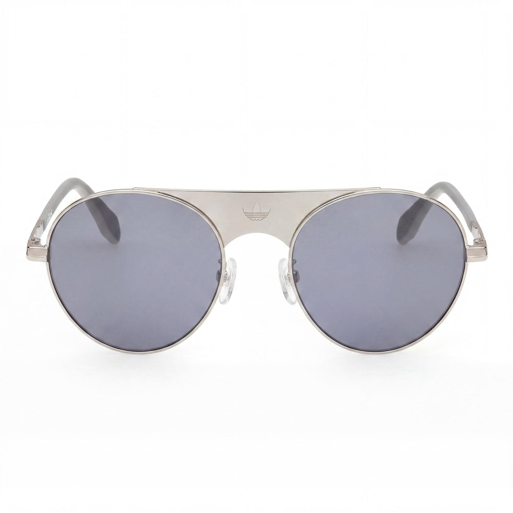 Gafas de sol Adidas Modern para hombre, montura de paladio brillante, lentes de espejo ahumadas, protección UV, no polarizadas, 54 mm