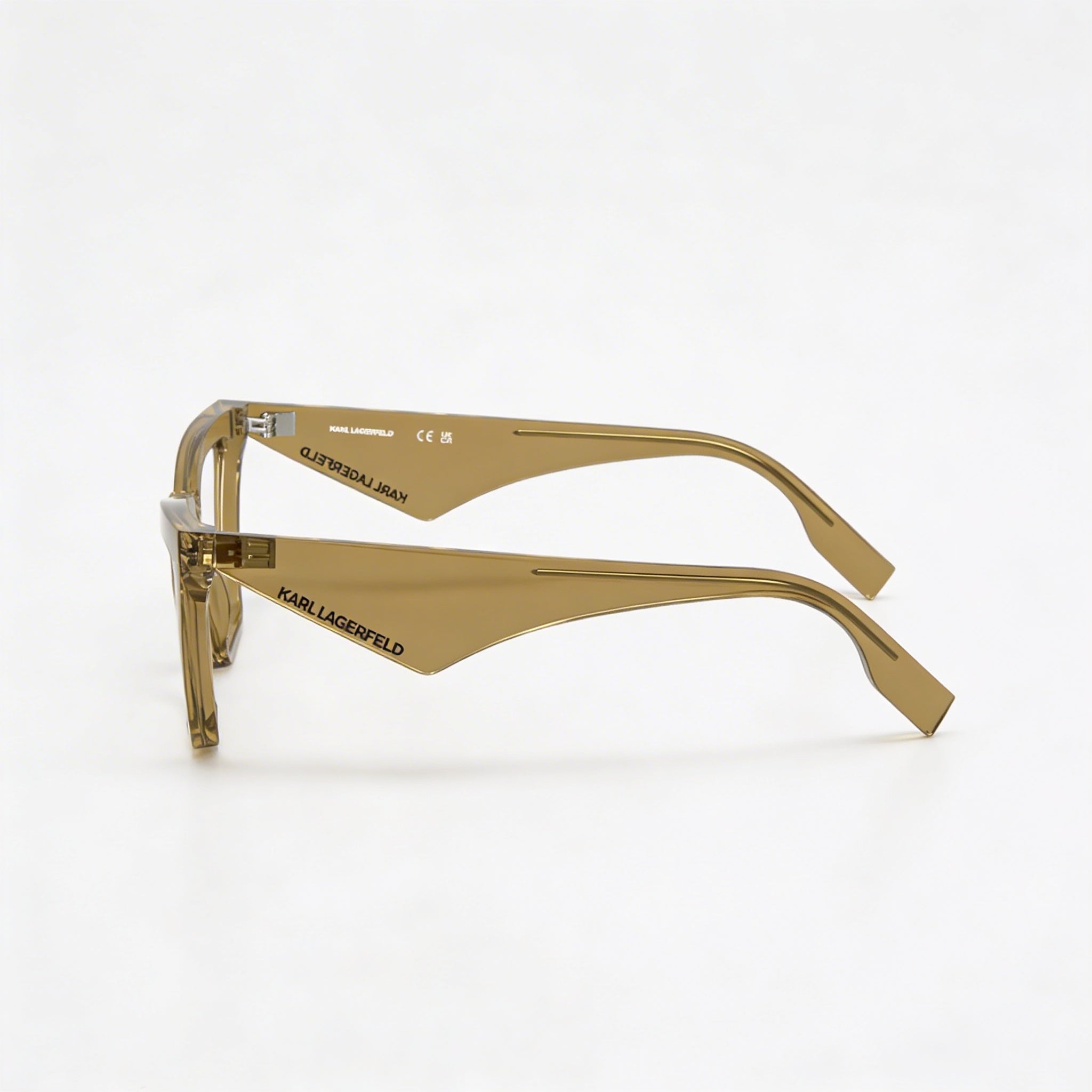 Gafas Karl Lagerfeld Kl6195 para mujer, metal marrón claro y acetato con lentes de policarbonato 54-17-140, Photo 3