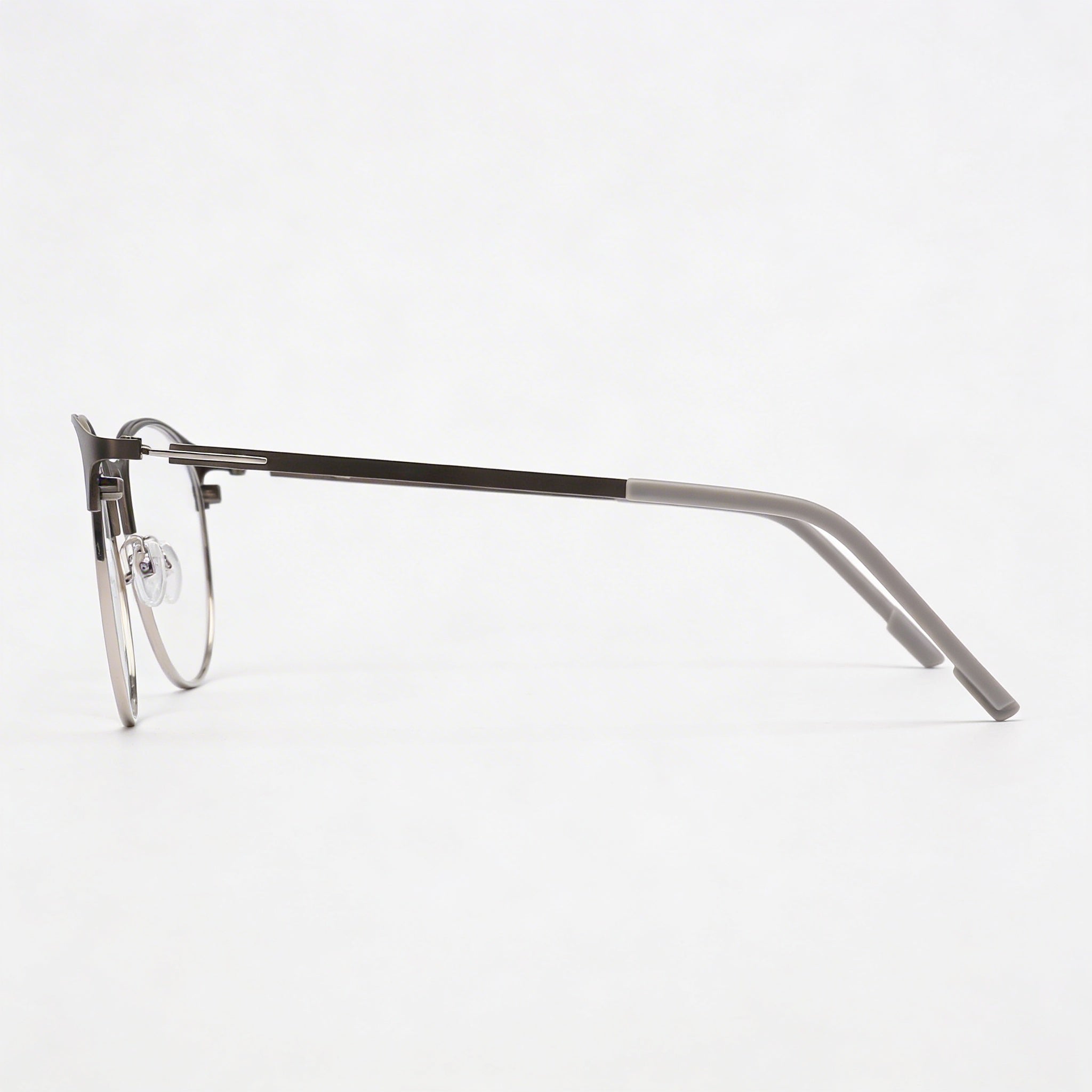 Flexon E1142 Men's Optical Eyeglasses, Matte Gunmetal Metal Frame, Lens 51mm Bridge 20mm Temple 145mm, Photo 3
