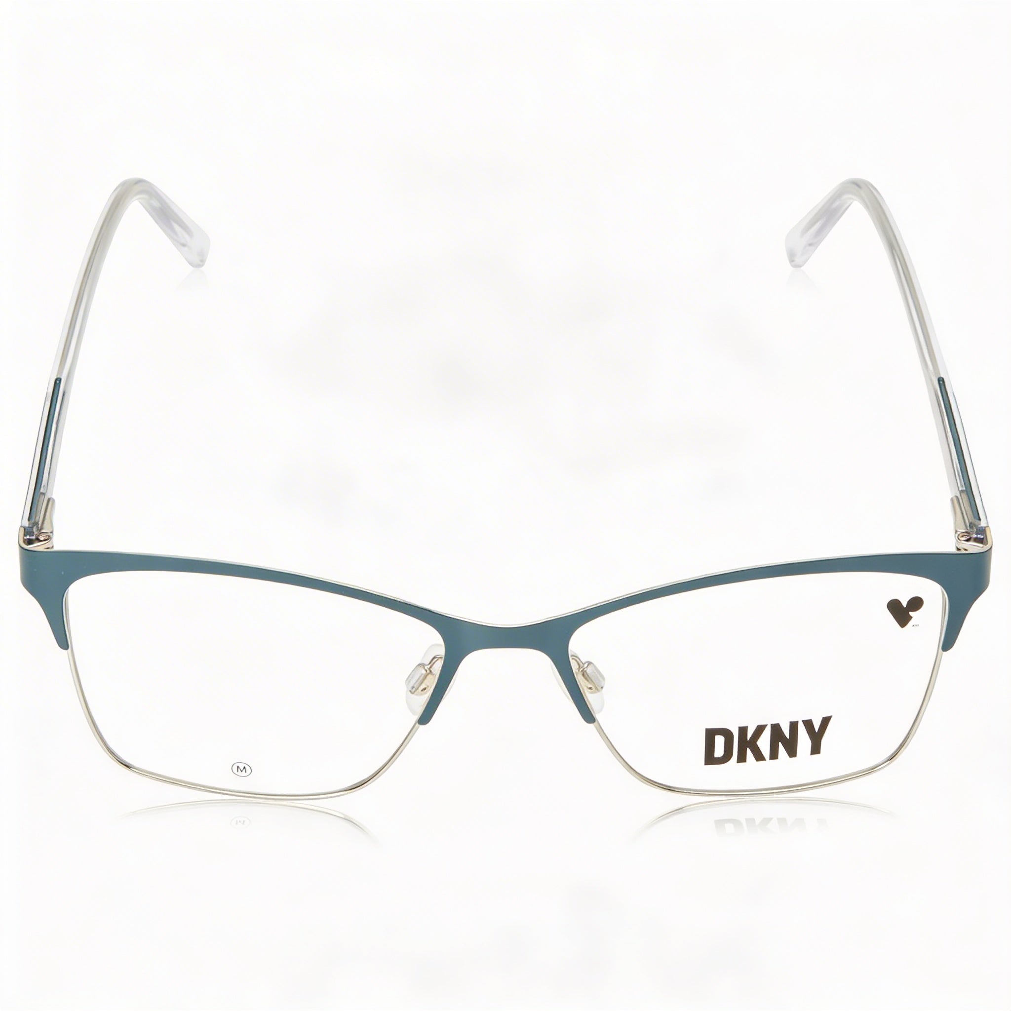DKNY Dk3008 Unisex Metallo Frame Polycarbonate Lens Teal Silver Non-Polarized Basic UV Protection Sunglasses 53mm, Photo 3