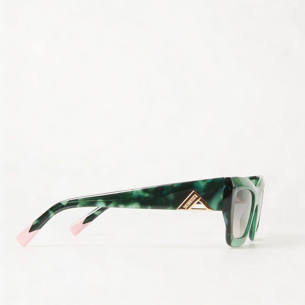 Missoni Seasonal Unisex Acetate Green Pink Havana Frame Green Lens Sunglasses with UV Protection 53mm