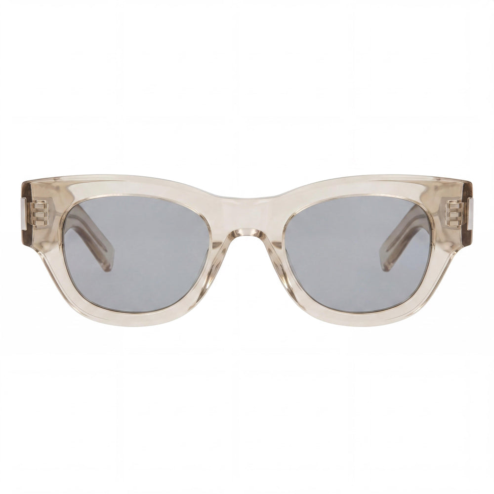 Yves Saint Laurent SL 573 Cat Eye Women's Beige Silver Plastic Frame UV Protection Sunglasses 49mm