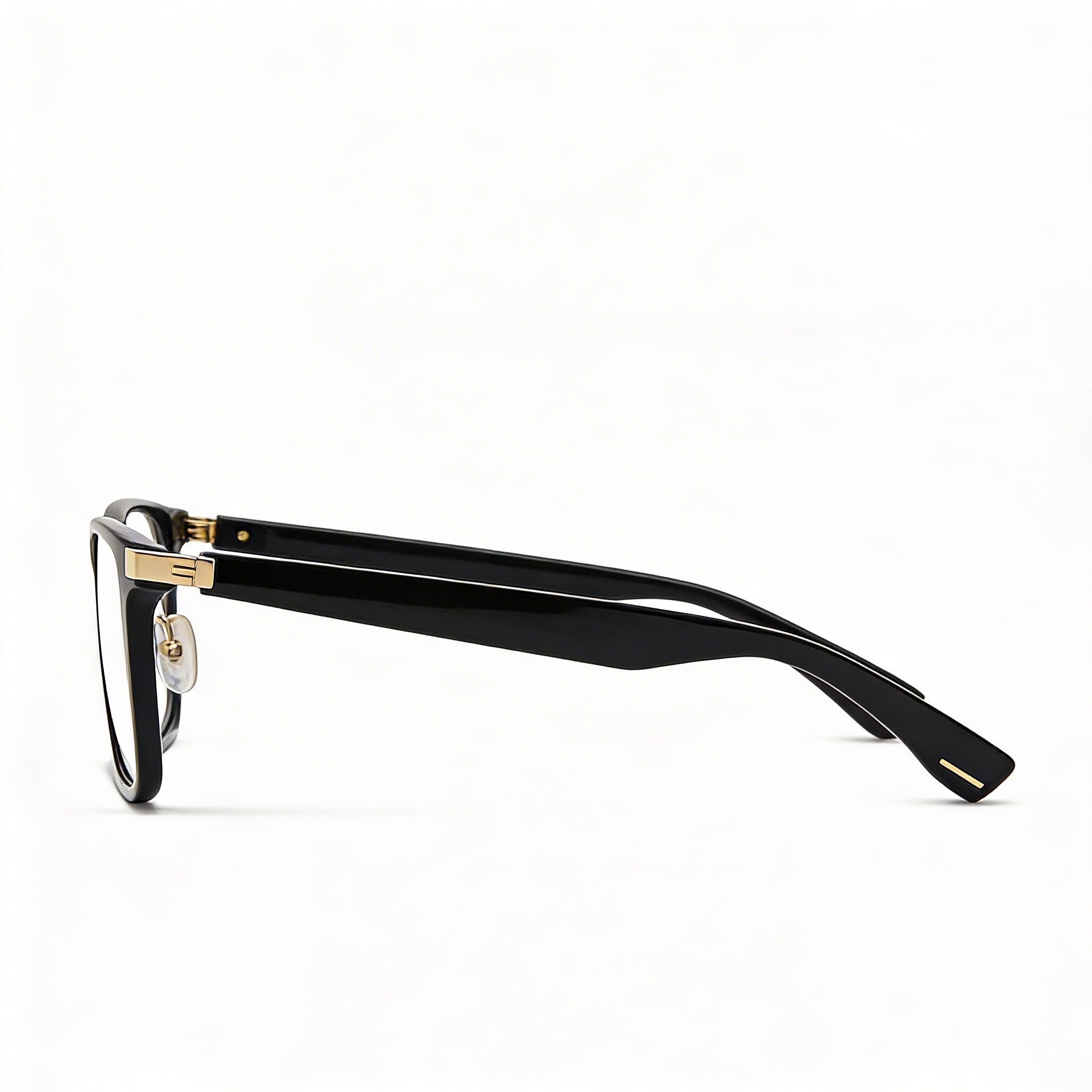 Hugo Boss Audio Systems Boss 1408/F Unisex Square Plastic Full Rim Eyewear Black Gold Lens Width 54mm, Photo 3
