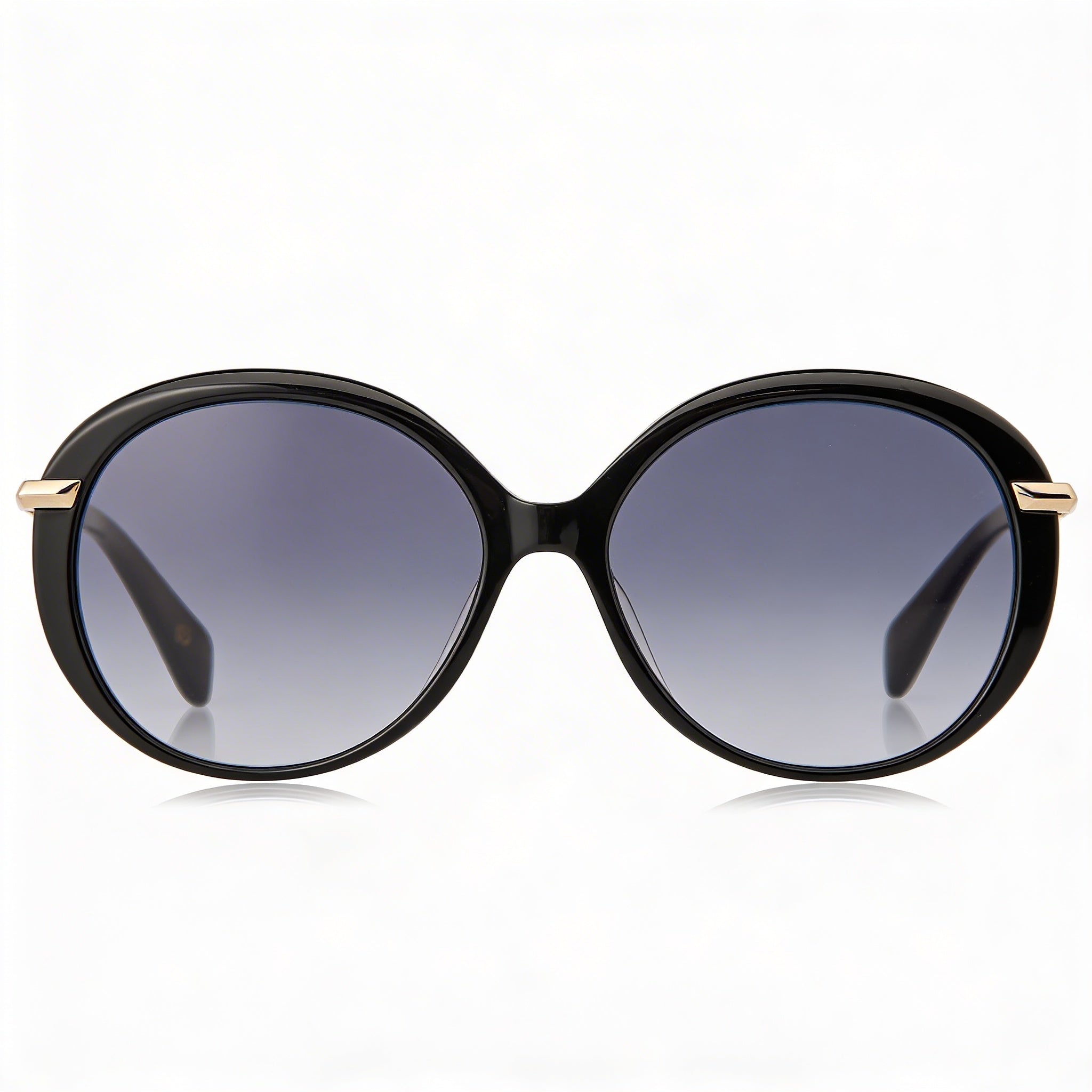 Rag & Bone Modern Heritage Women’s Black Grey Acetate Frame Dark Grey Shaded Polycarbonate Non-Polarized 56mm Sunglasses, Photo 3