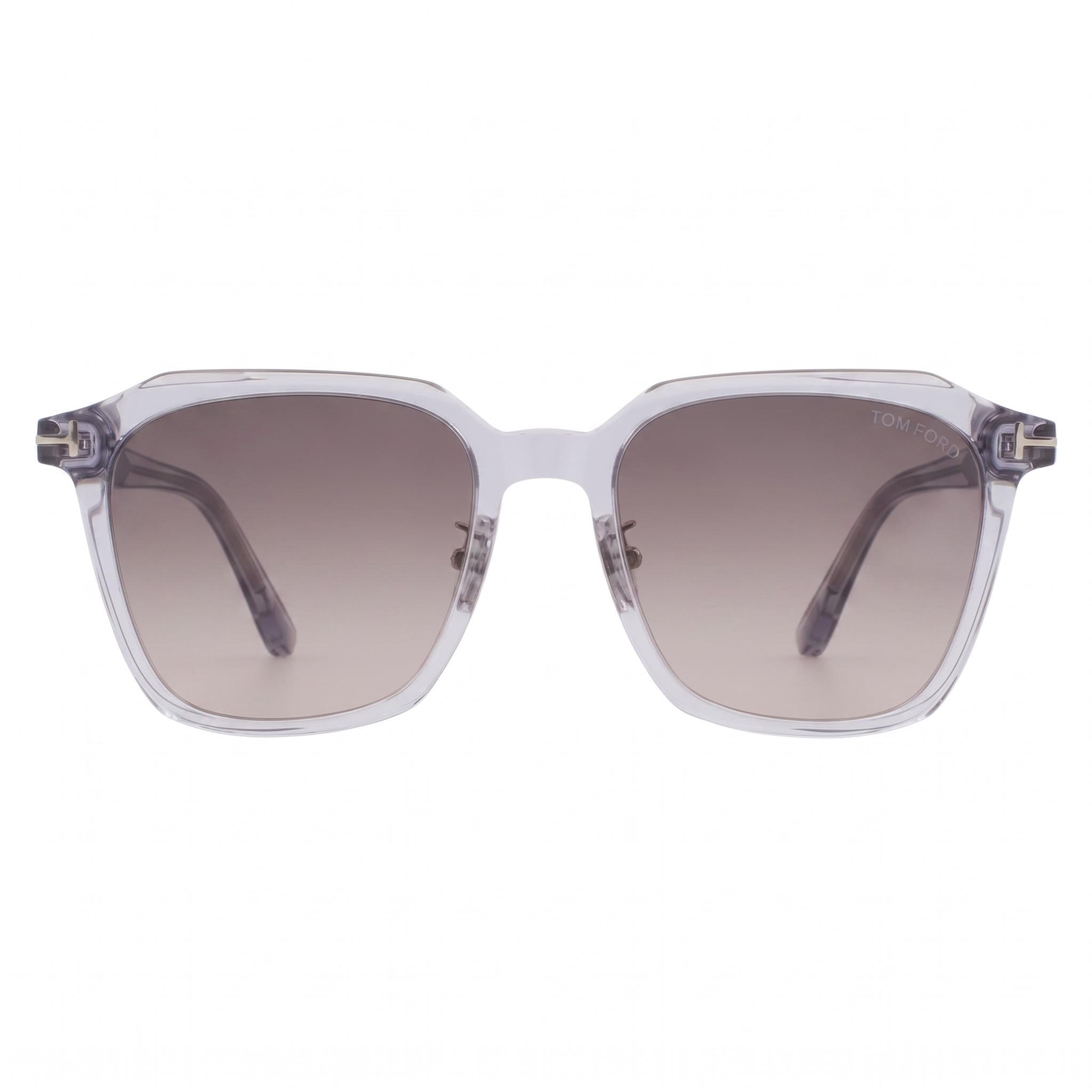 Tom Ford Classic Unisex Sunglasses with Transparent Grey Plastic Frame, Grey Lenses, 100% UV Protection 54mm, Photo 2