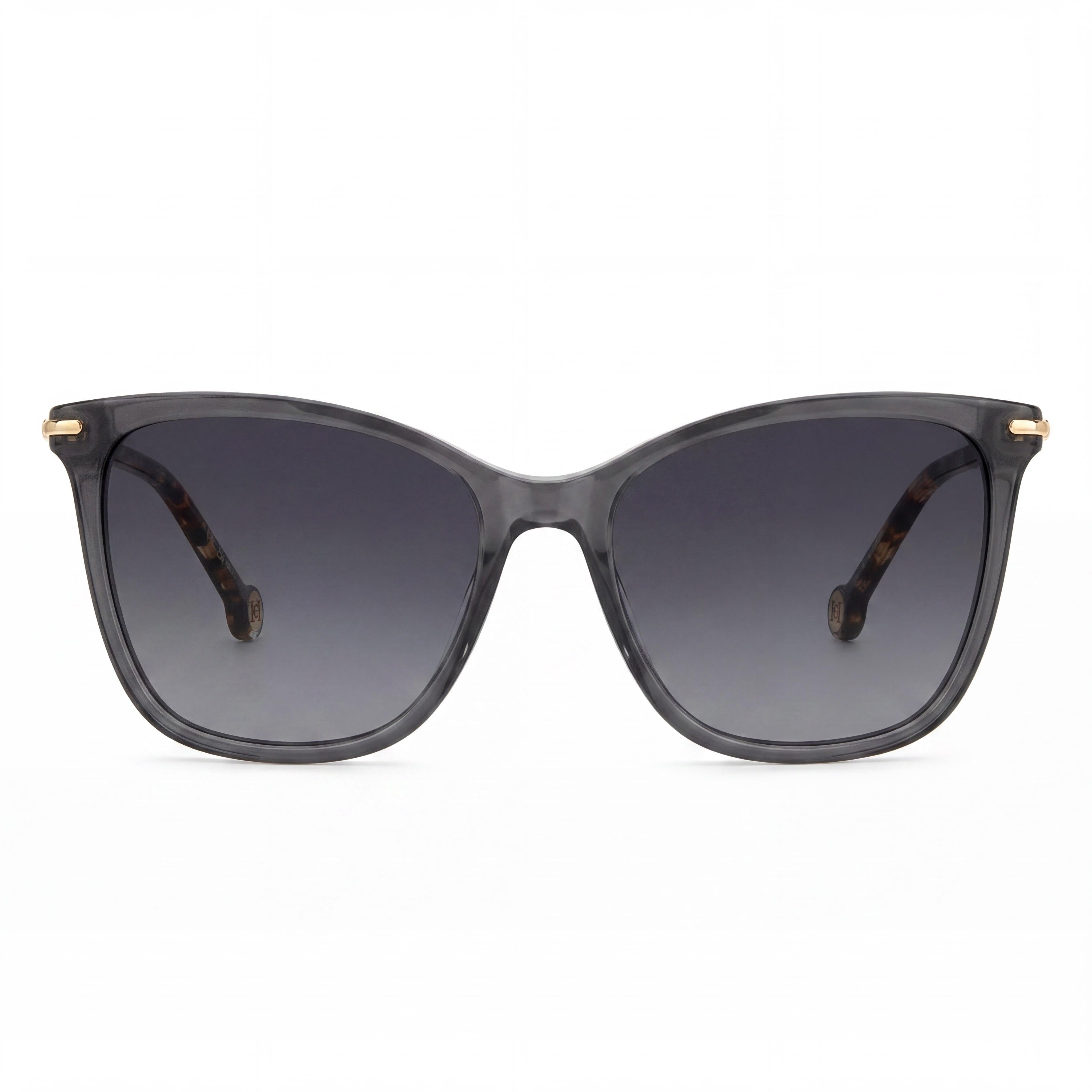 Carolina Herrera HER 0268/S Gafas de sol unisex casuales de acetato gris con lentes grises oscuras sombreadas no polarizadas con protección UV 17-140, Photo 2