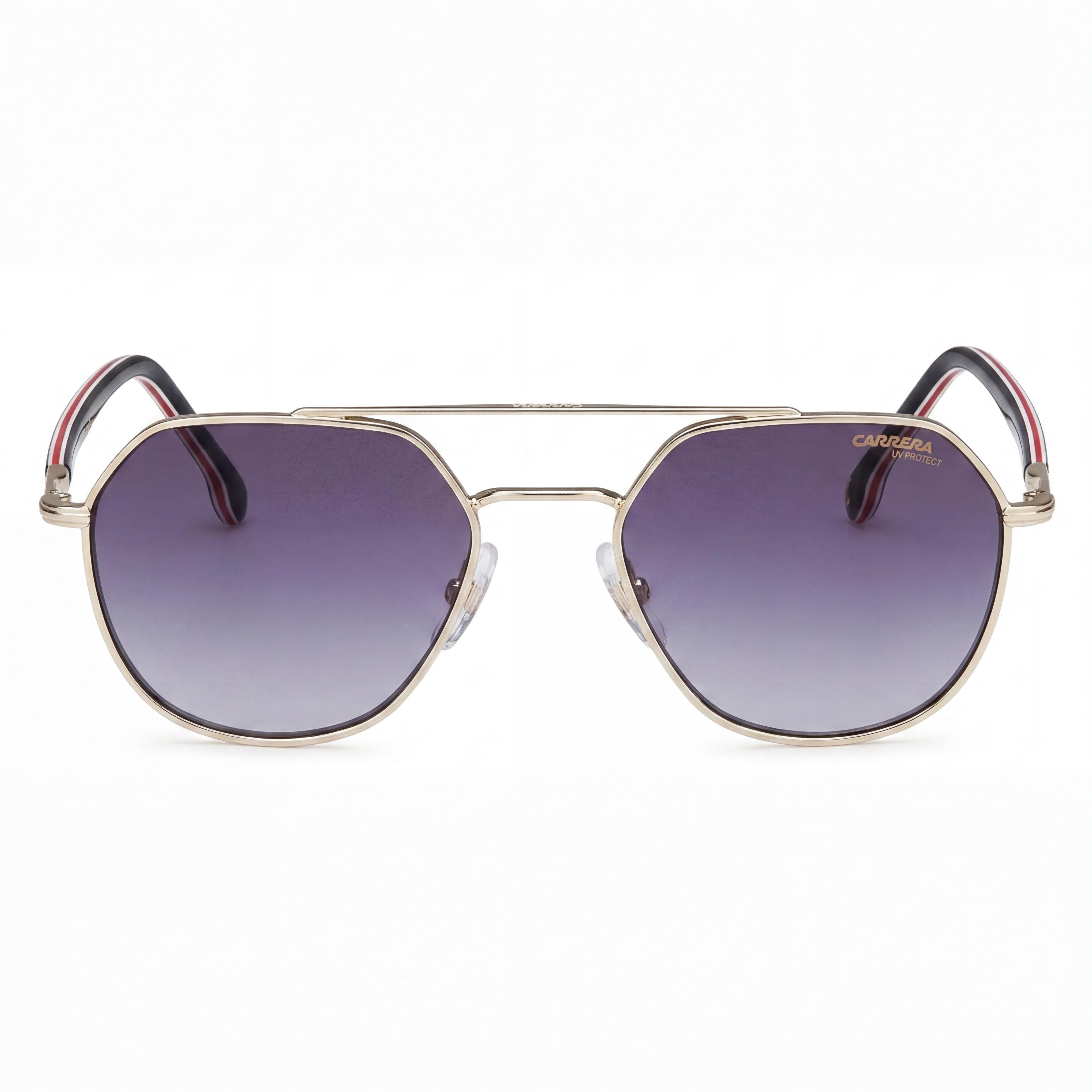 Gafas de sol unisex modernas Carrera 303/s de acero inoxidable, con rayas doradas y negras, protección UV, 53 mm, Photo 2