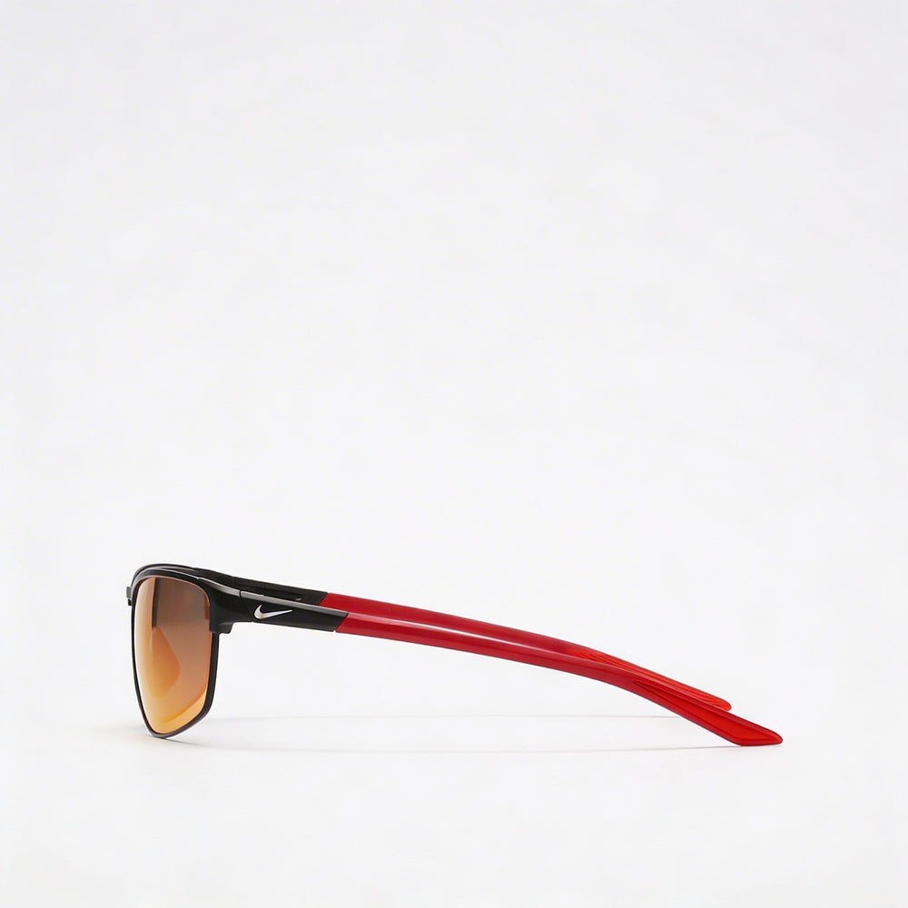 Nike Modern Metal M Unisex Sport Sunglasses, Satin Black Red Mirror, Alloy Steel, UV Protection, 58mm
