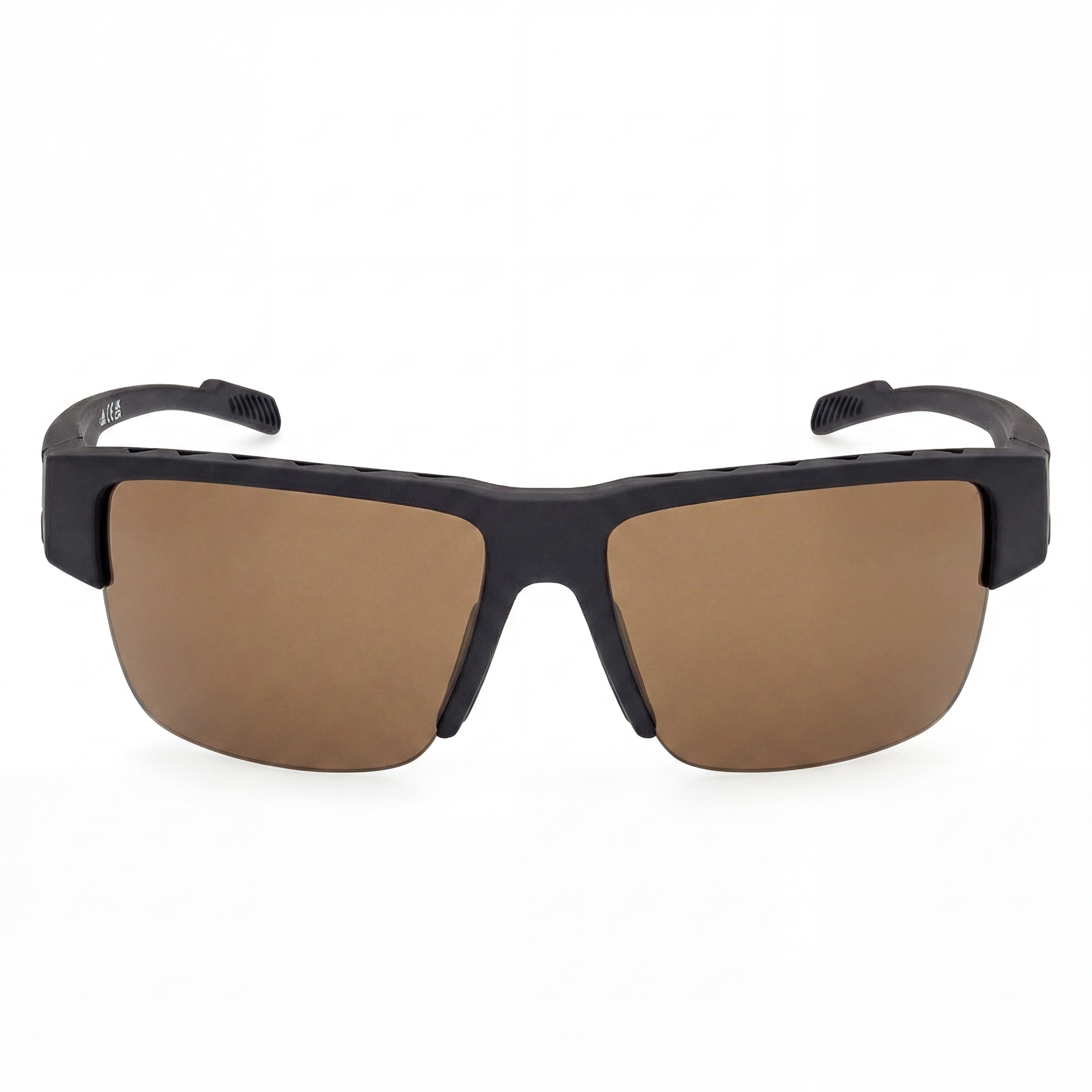 Gafas de sol polarizadas adidas Sp0070 para hombre con montura negra inyectada y protección UV marrón, 68-9-130, Photo 2