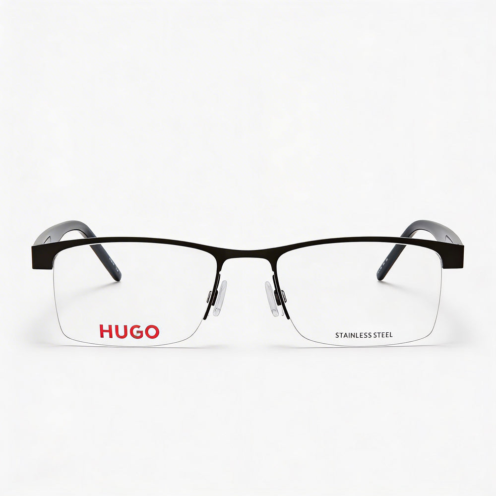 Gafas HUGO Hg 1199 para hombre, de acero inoxidable, con montura en negro rutenio y lentes en negro Truth de 53 mm
