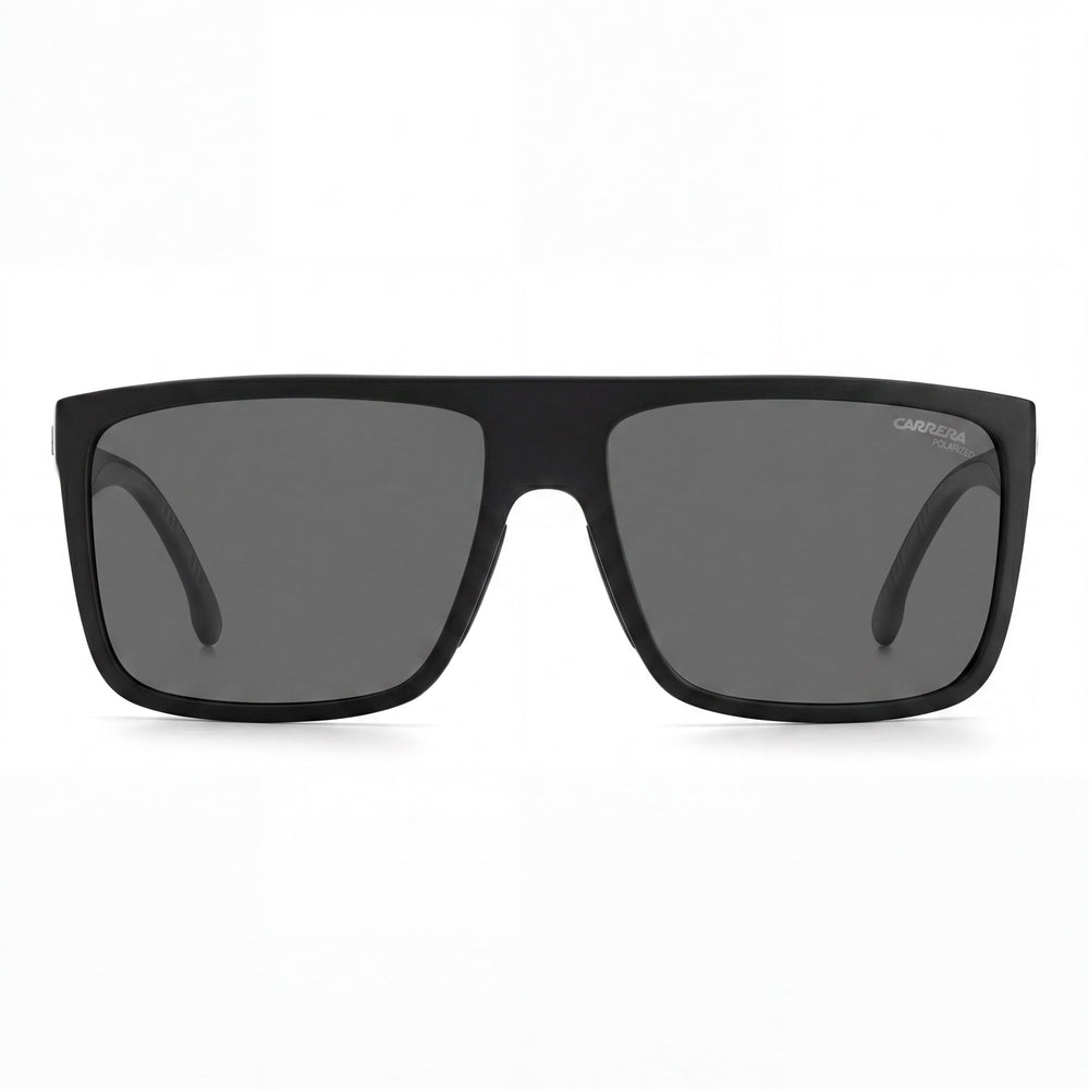 Carrera 8055/S Unisex Matte Black Grey Plastic Frame Grey Polarized UV Sunglasses 58mm