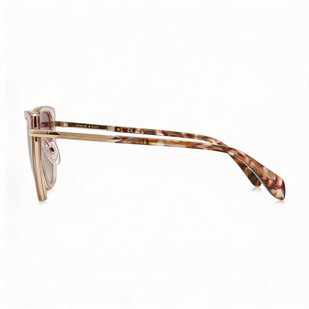 Gafas de sol de plástico beige Rag & Bone Rnb1057/G/S para mujer, no polarizadas, con protección UV de 56 mm
