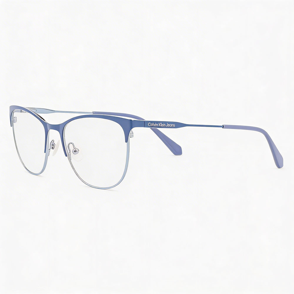 Calvin Klein Ckj22206 Gafas de sol polarizadas de metal azul para mujer 52mm