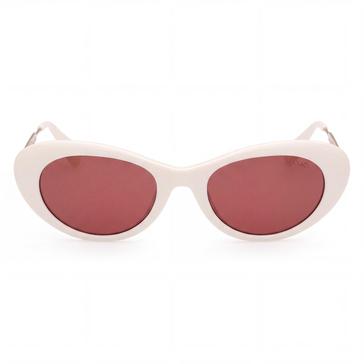 Max&Co. Casual Style Women's White Plastic Frame Grey Plastic Lens Sunglasses 52-20-140, Photo 2