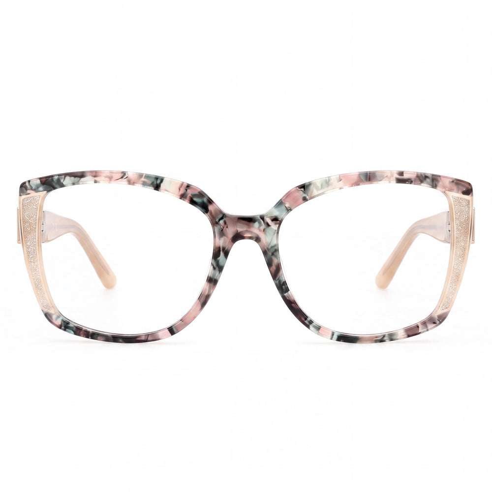 GUESS by Marciano Gm50012 Gafas de Mujer con Montura de Plástico Beige Marrón Habana Marfil Brillante 55-18-140