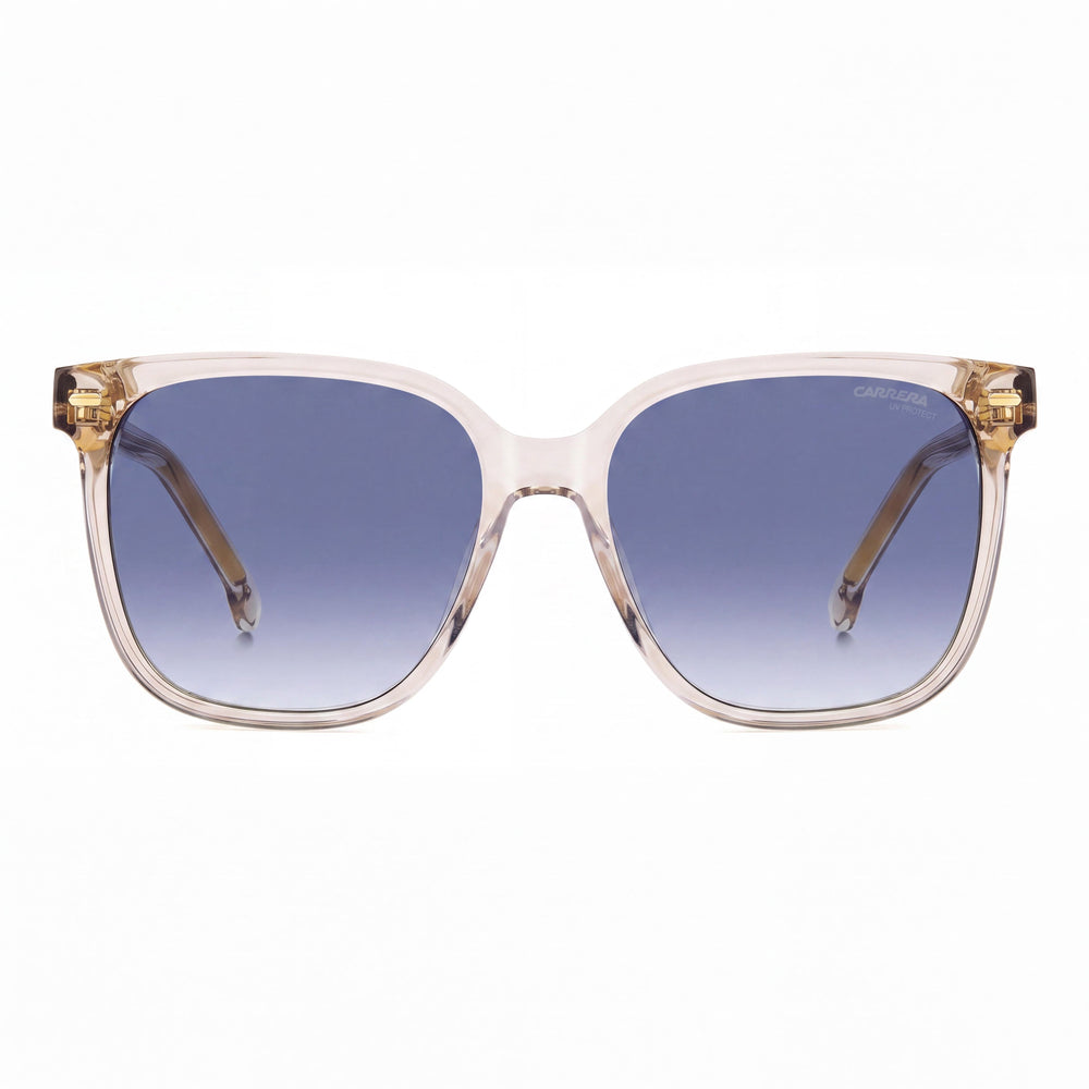 Carrera Women's 3002/S Beige Acetate Sunglasses with DK Blue Shaded Non-Polarized UV Protected Lenses 55mm