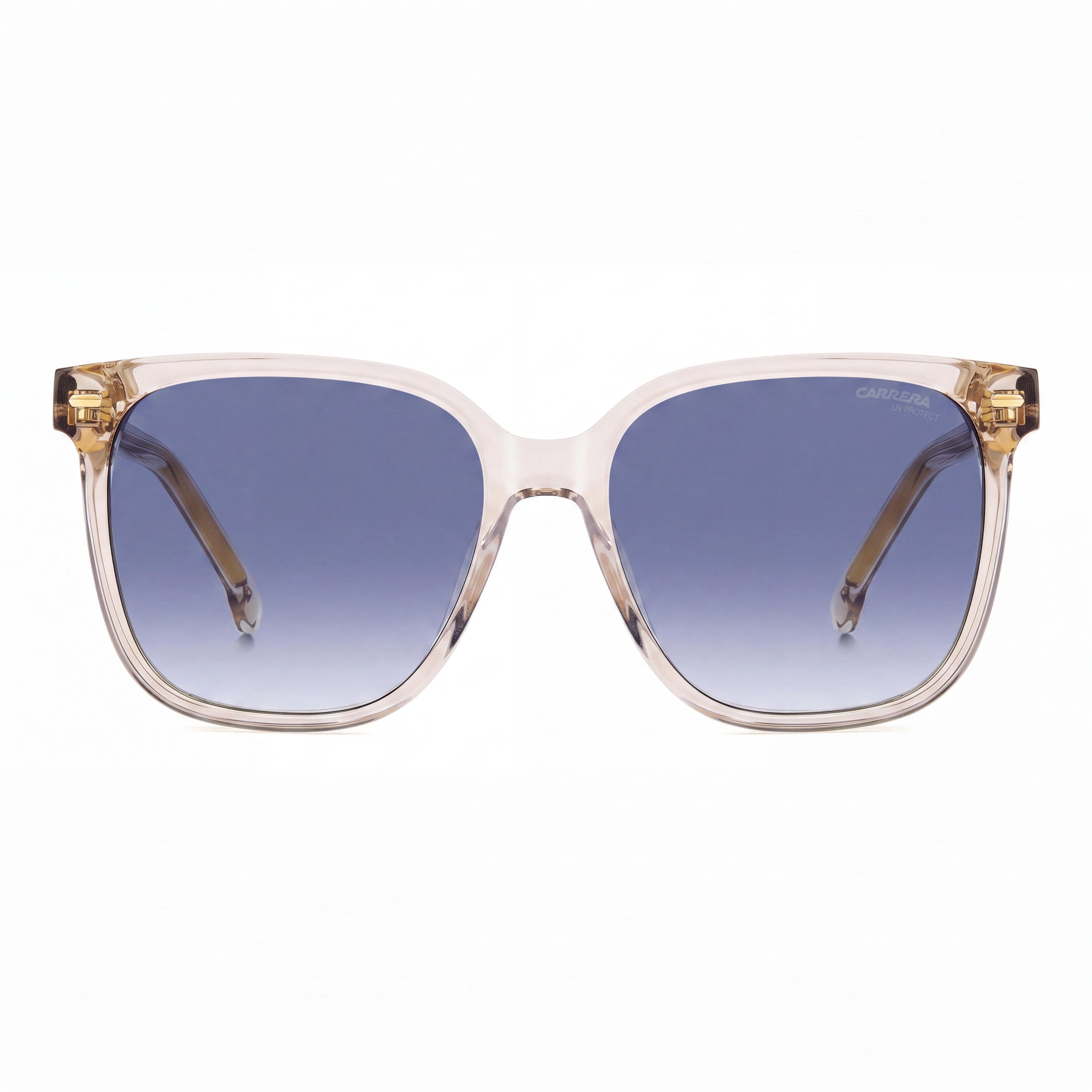 Carrera Women's 3002/S Beige Acetate Sunglasses with DK Blue Shaded Non-Polarized UV Protected Lenses 55mm, Photo 2