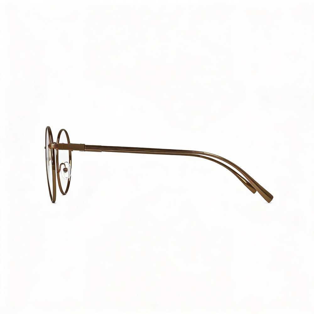 Ferragamo Sf2229 Men's Eyewear with Metal Frame, Amber Gold Finish, 50mm Lens Width