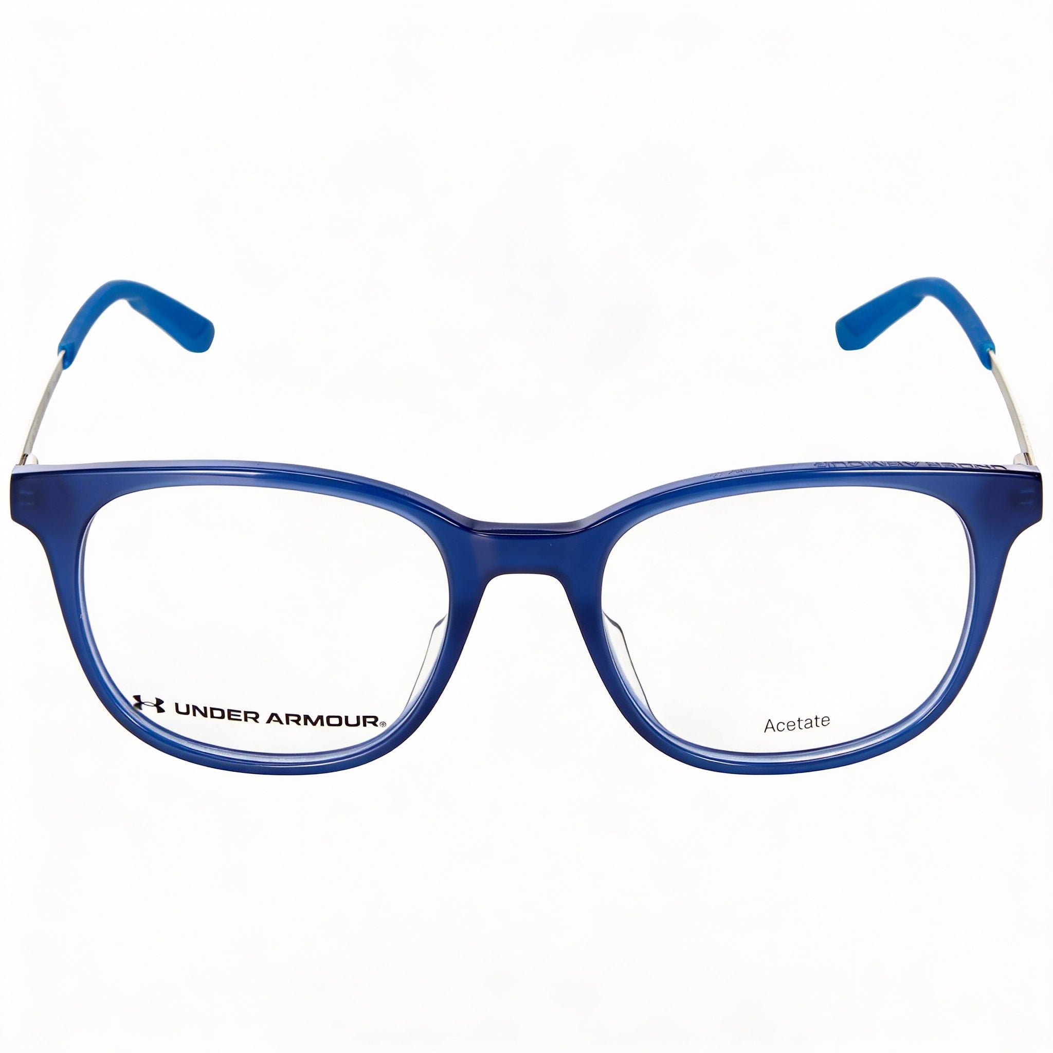 Under Armour Modern Unisex Eyeglasses with Acetate Frame and Polycarbonate Lenses, Crystal Blue, 51mm, Photo 3