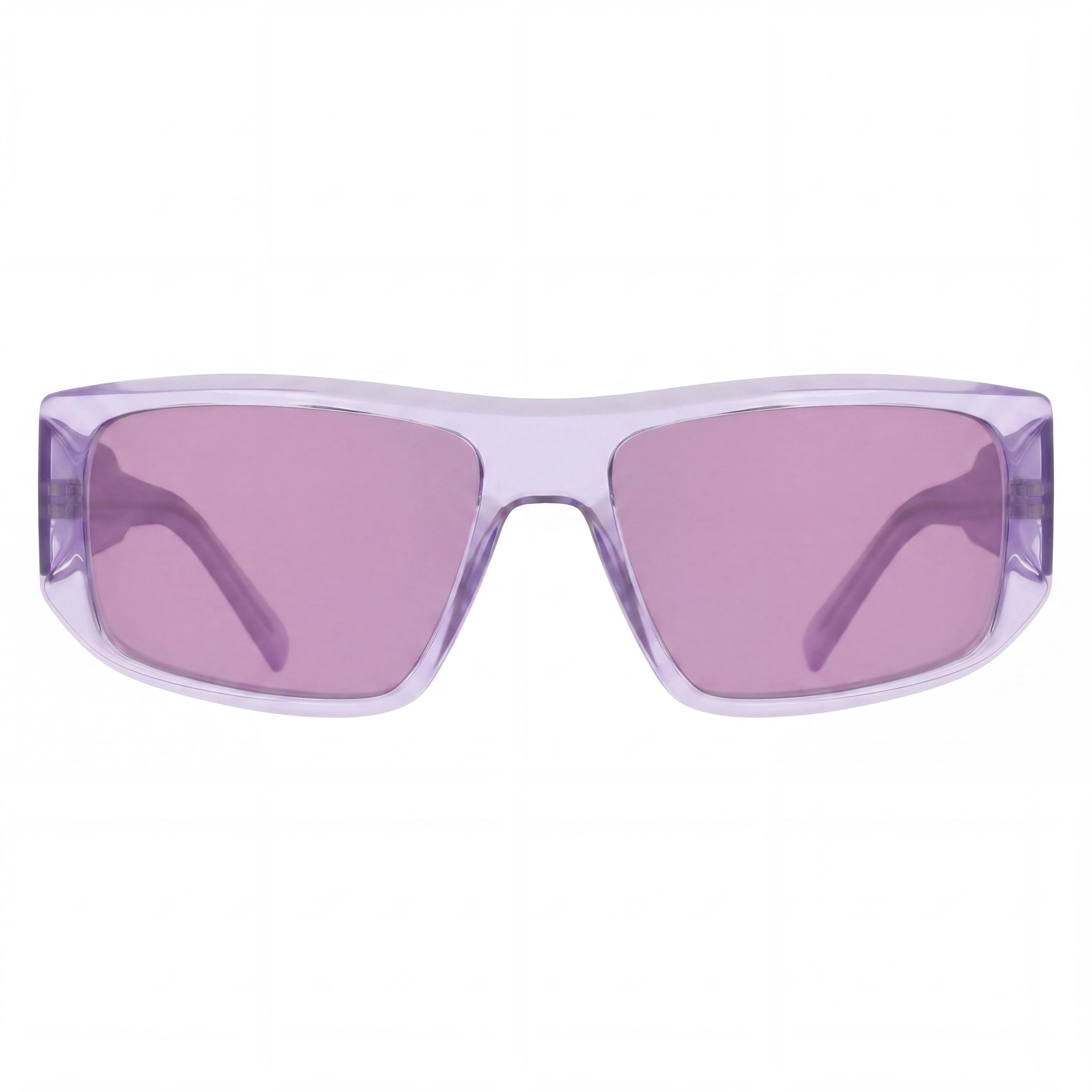 DKNY Dk555s Women's Sunglasses, Crystal Lilac Plastic Frame, Lilac Flash Lenses, UV Protection, 57mm, Photo 2