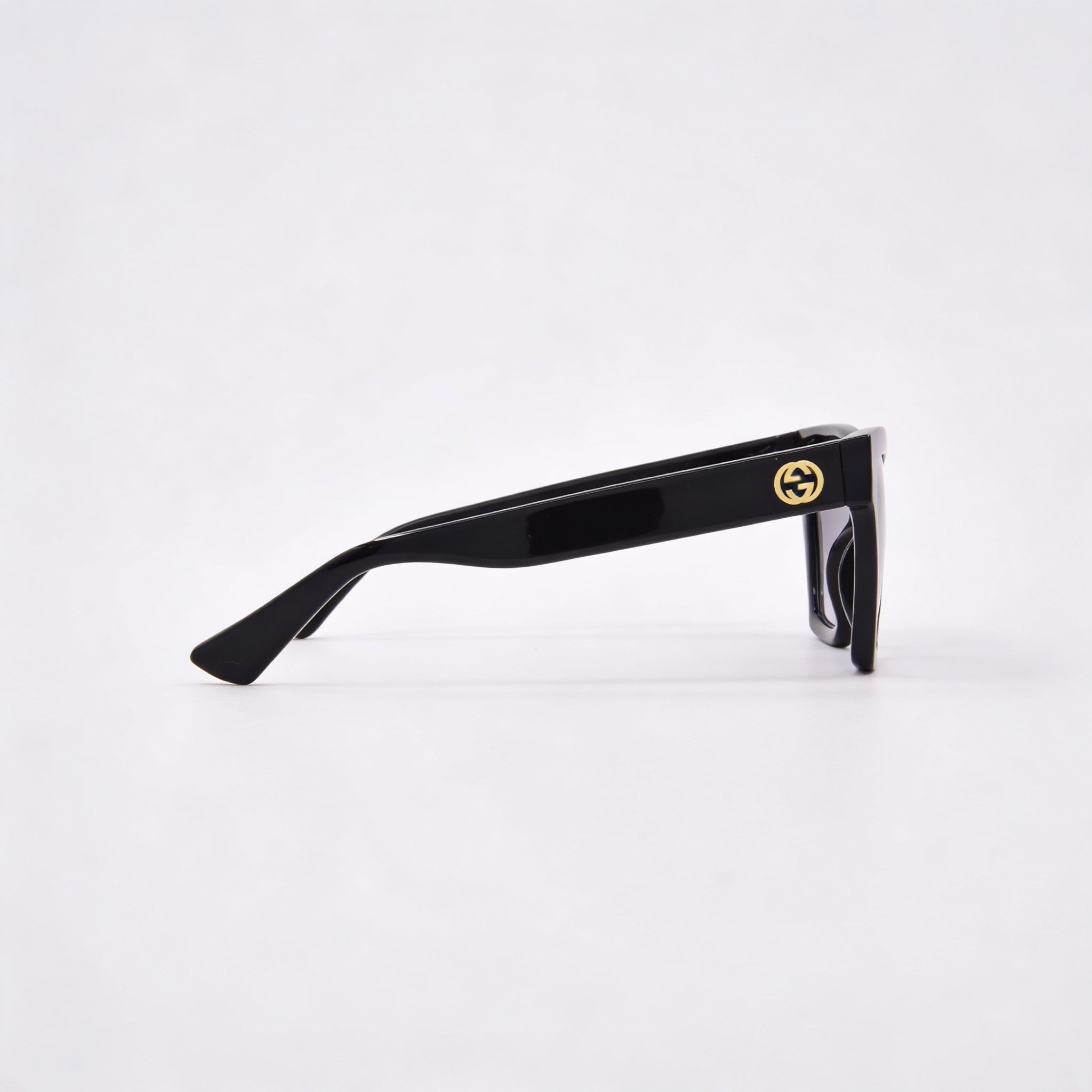 Gafas de sol Gucci GG1714S para mujer, montura de ojo de gato inyectada, no polarizadas, en negro y gris, con detalles dorados, 54 mm, Photo 3
