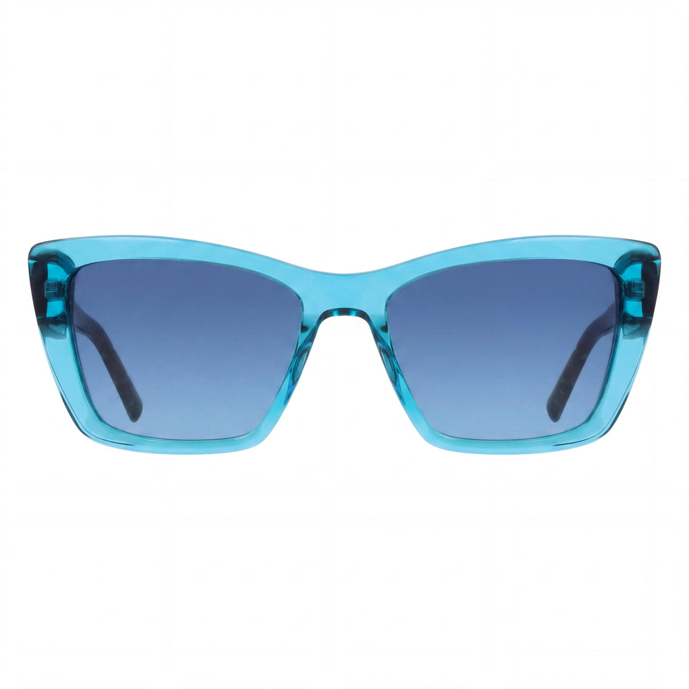 Gafas de sol DKNY Modern de hombre con montura de plástico de cristal turquesa, doble degradado azul+verde, lentes de policarbonato con protección UV 54-17-140
