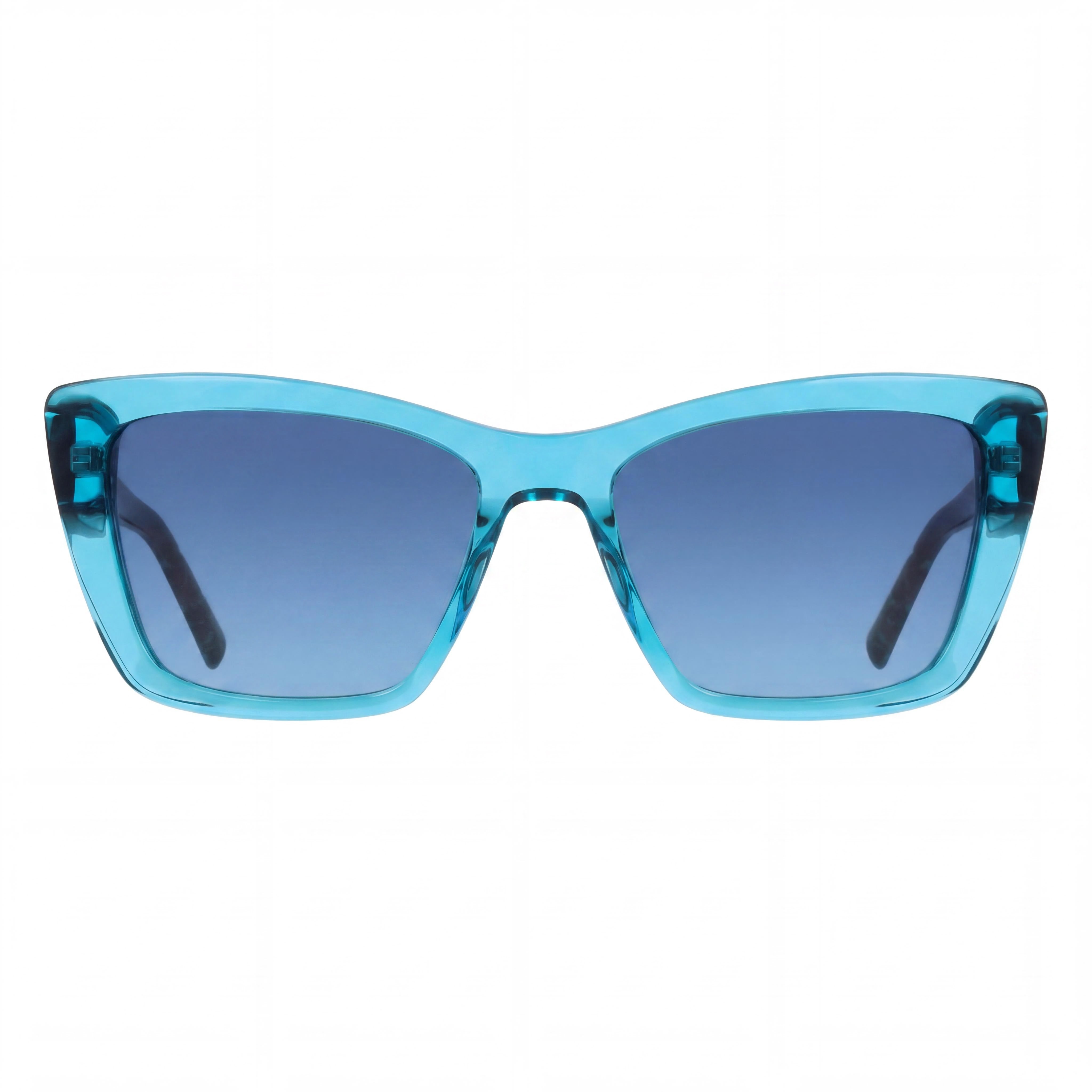 DKNY Modern Men’s Crystal Turquoise Plastic Frame Double Gradient Blue+Green Polycarbonate UV Protection Sunglasses 54-17-140, Photo 2