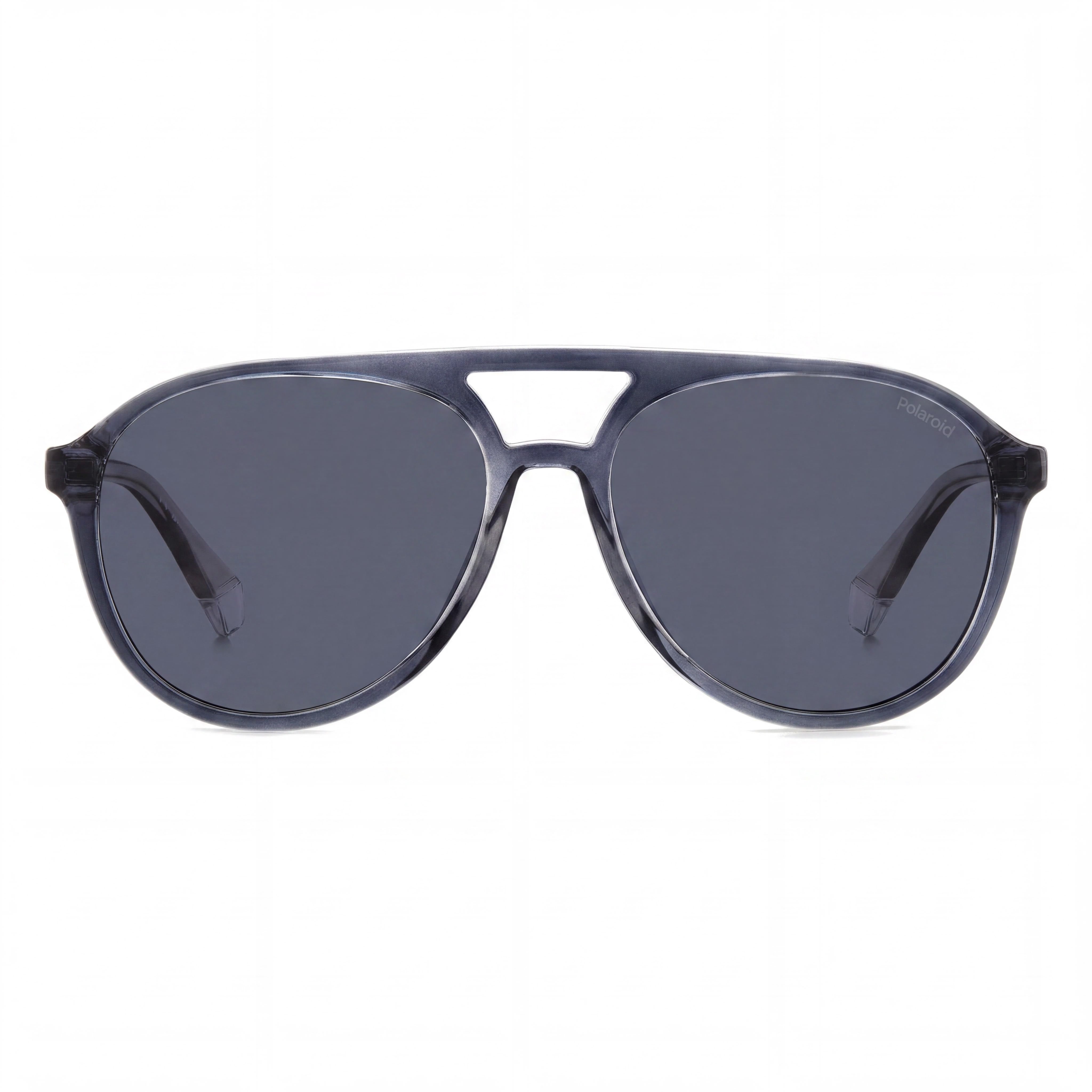 Polaroid Casual Women's Polycarbonate Grey Blue Frame Blue Lens Polarized 100% UV Pilot Sunglasses 56mm, Photo 2