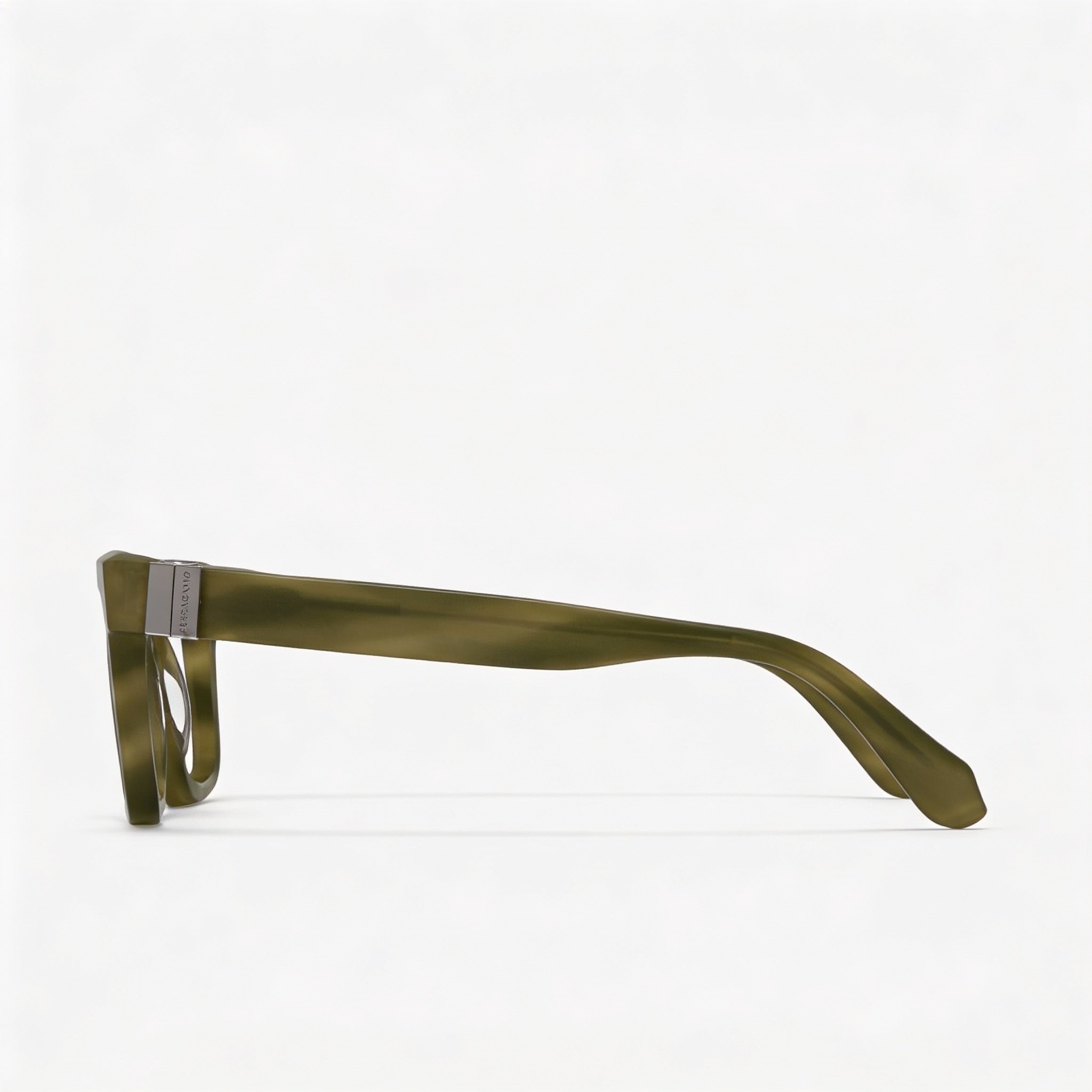 Salvatore Ferragamo Women's Modern Eyewear with Acetate Frame in Striped Khaki and 52mm Lens Width, Photo 3