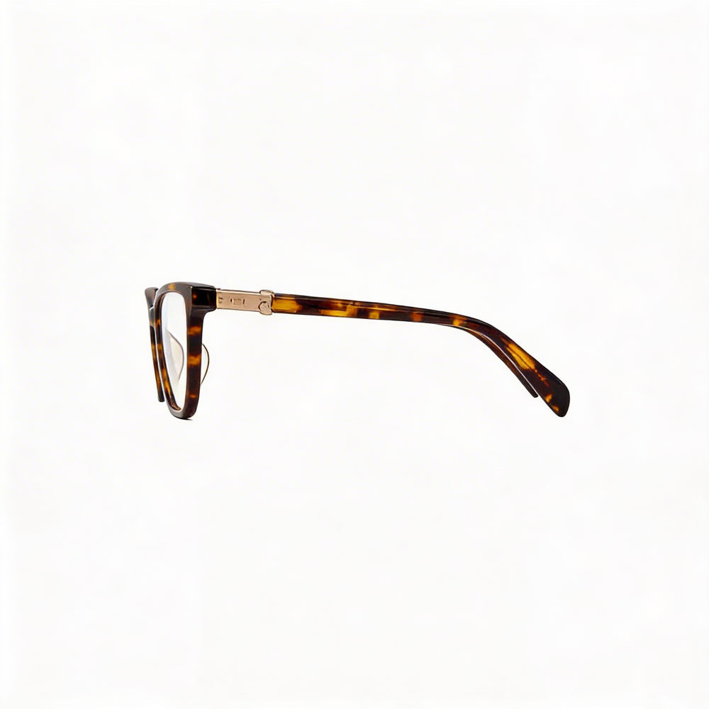 Tous Classic Women's Brown Yellow Havana Cellulose Acetate Optical Frames, 51mm, Prescription Ready Clear Demo Lenses