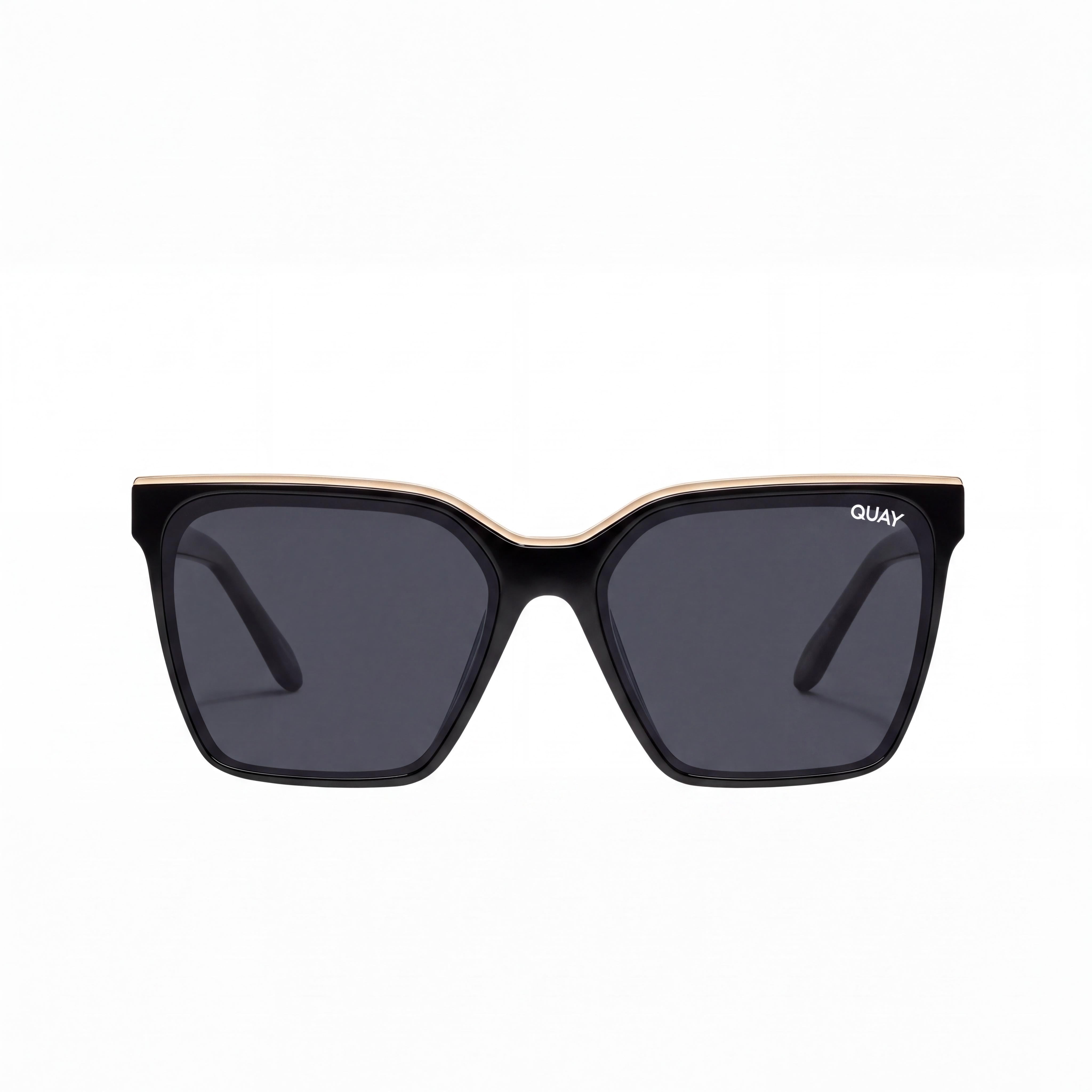 QUAY AUSTRALIA Level Up Women's Milky Tortoise Black Smoke 100% UV Protection Plastic Sunglasses 60mm, Photo 2