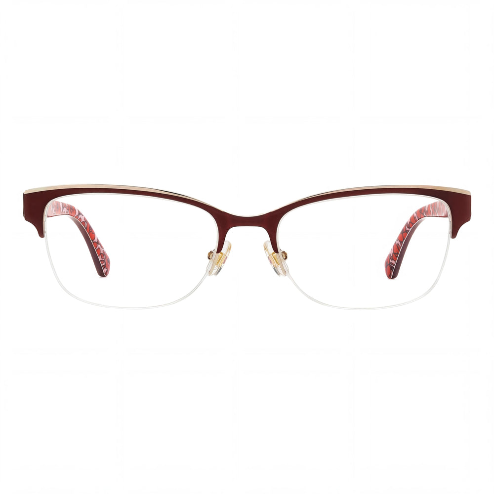 kate spade new york Marjorie Women's Red Stainless Steel Eyewear with Red Pattern Non-Polarized Lenses 52-17-140