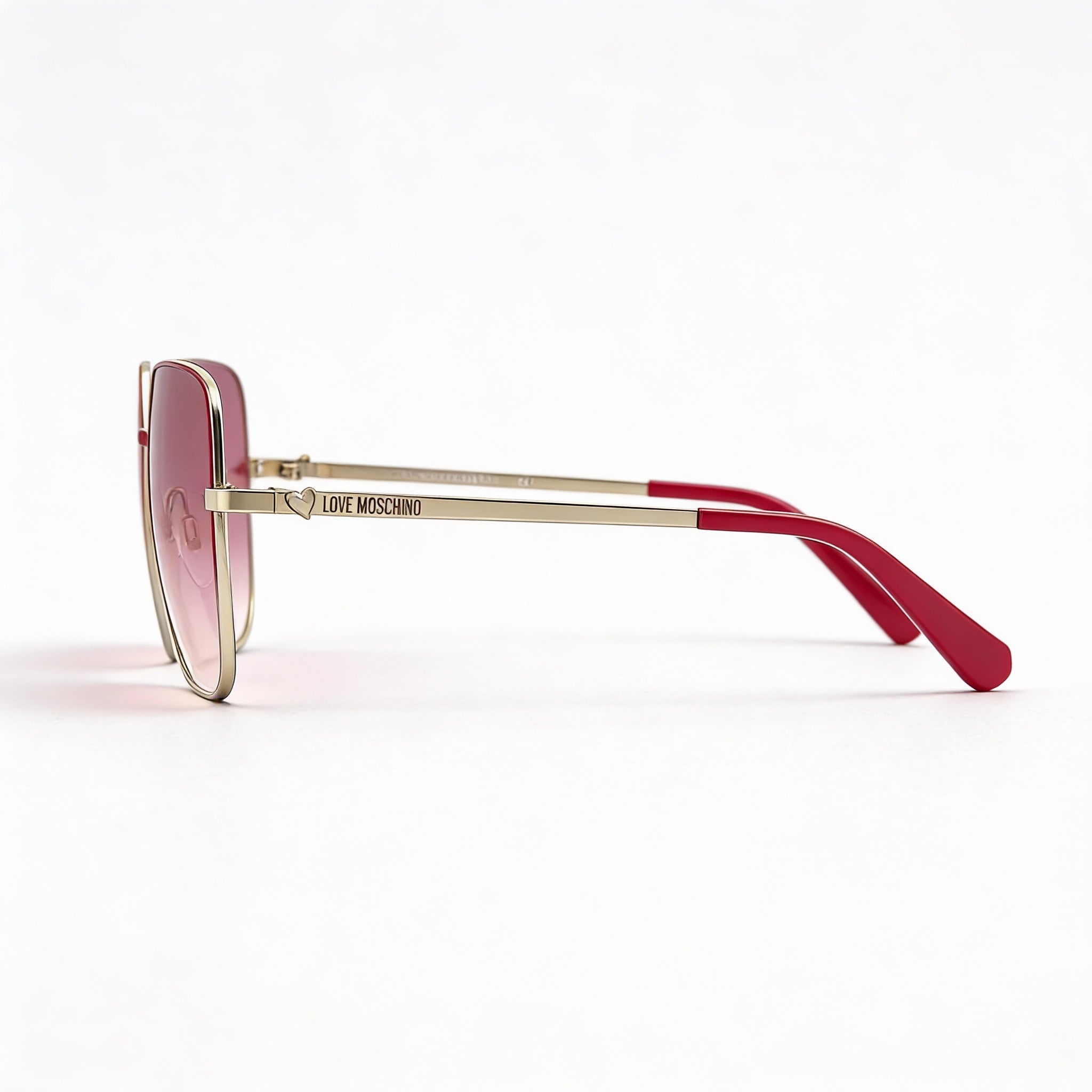 Love Moschino Classic Women's Red Plastic Pink Double Shade UV Sunglasses 56mm, Photo 2