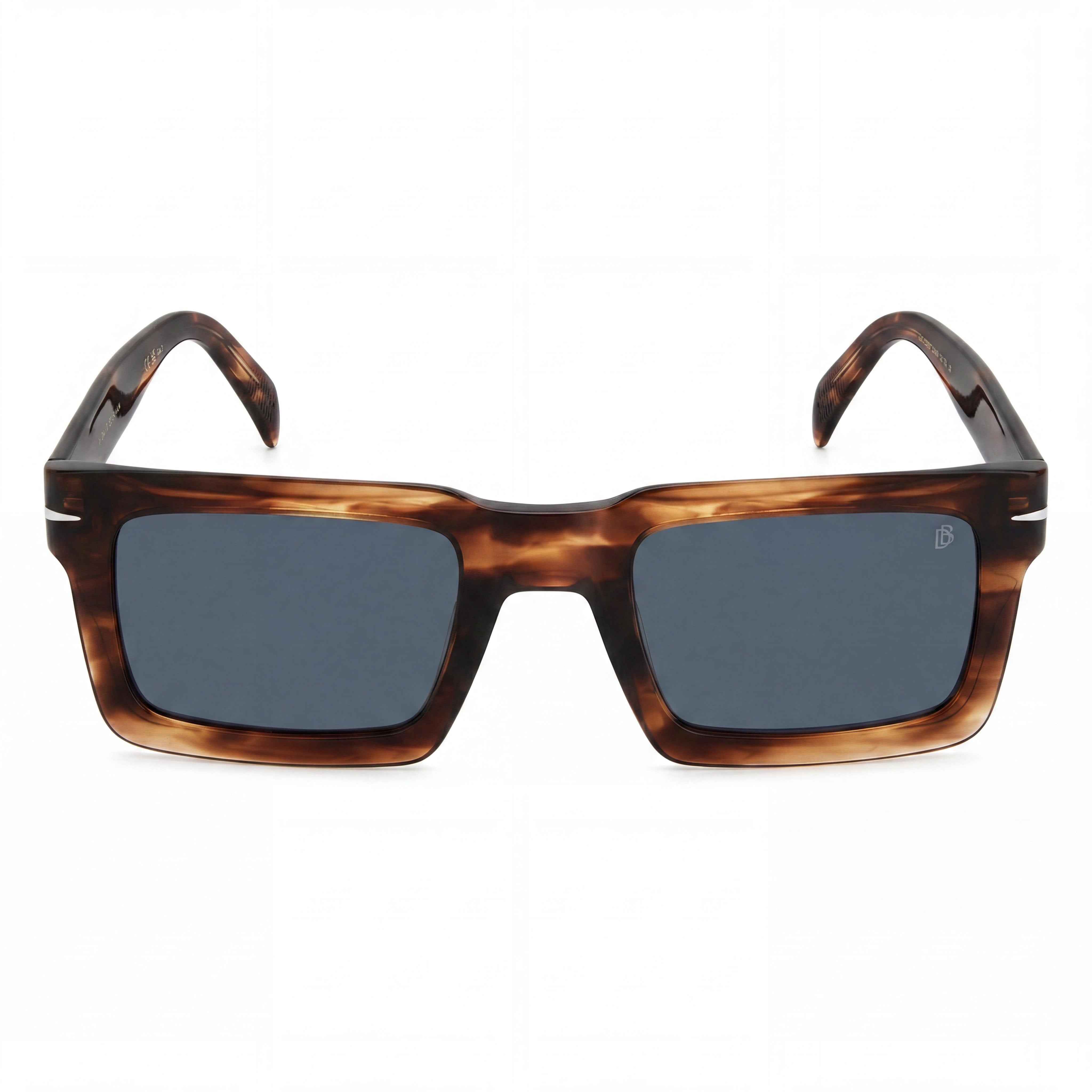 David Beckham DB 7126/S Unisex Casual Style Brown Horn Acetate Frame Sunglasses with UV 400 Protection 51mm, Photo 2