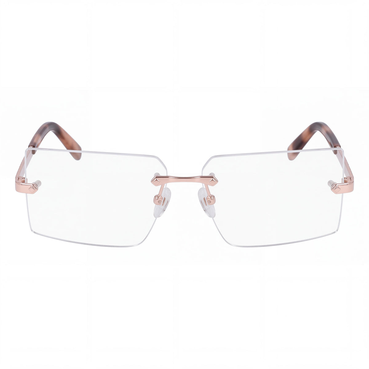 Gafas de sol clásicas de mujer MCM Worldwide con montura metálica en oro rosa y lentes multicolor 56-13-145, Photo 2