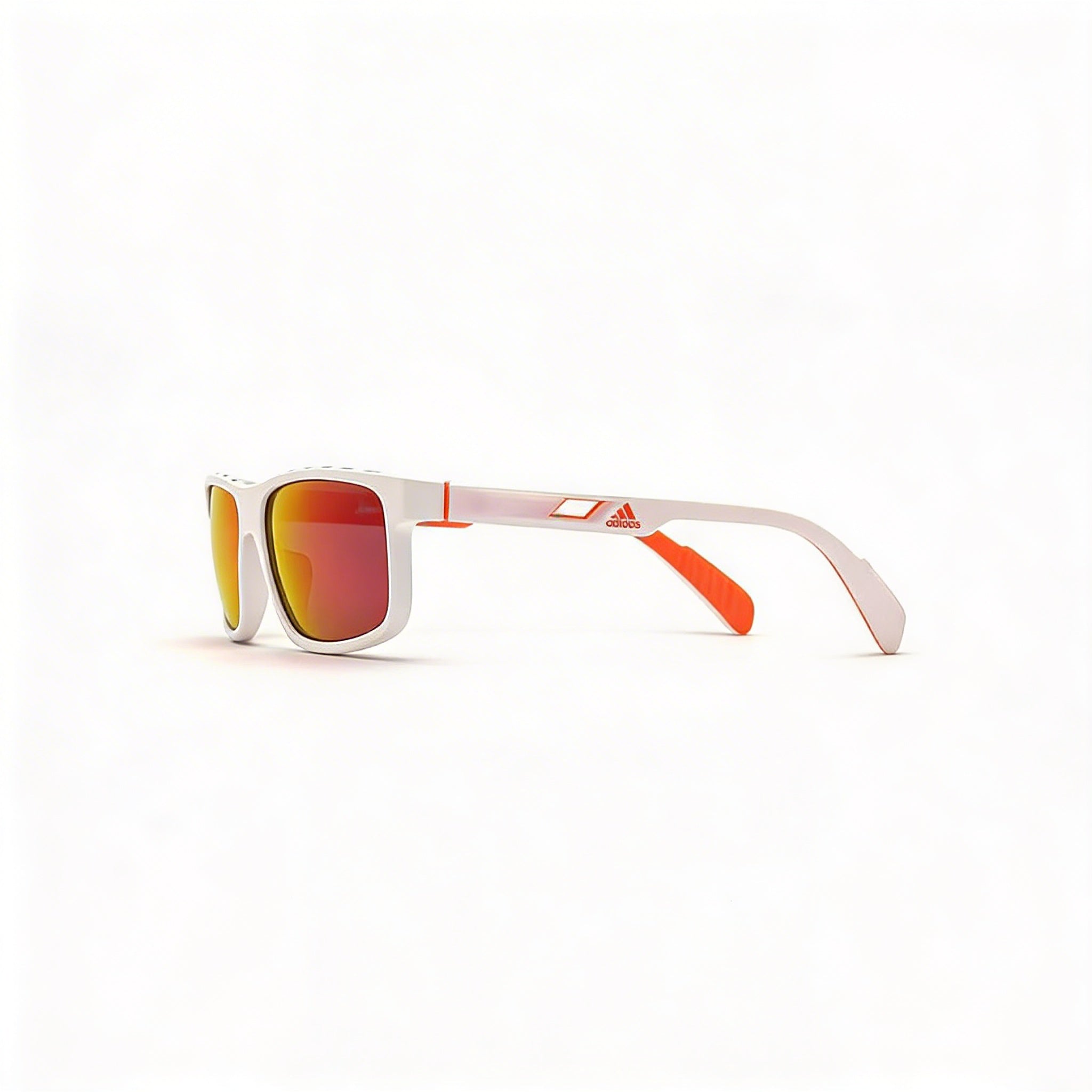 adidas Contemporary Men's White Plastic Frame Red Mirror 100% UV Protection Sunglasses 58mm, Photo 3