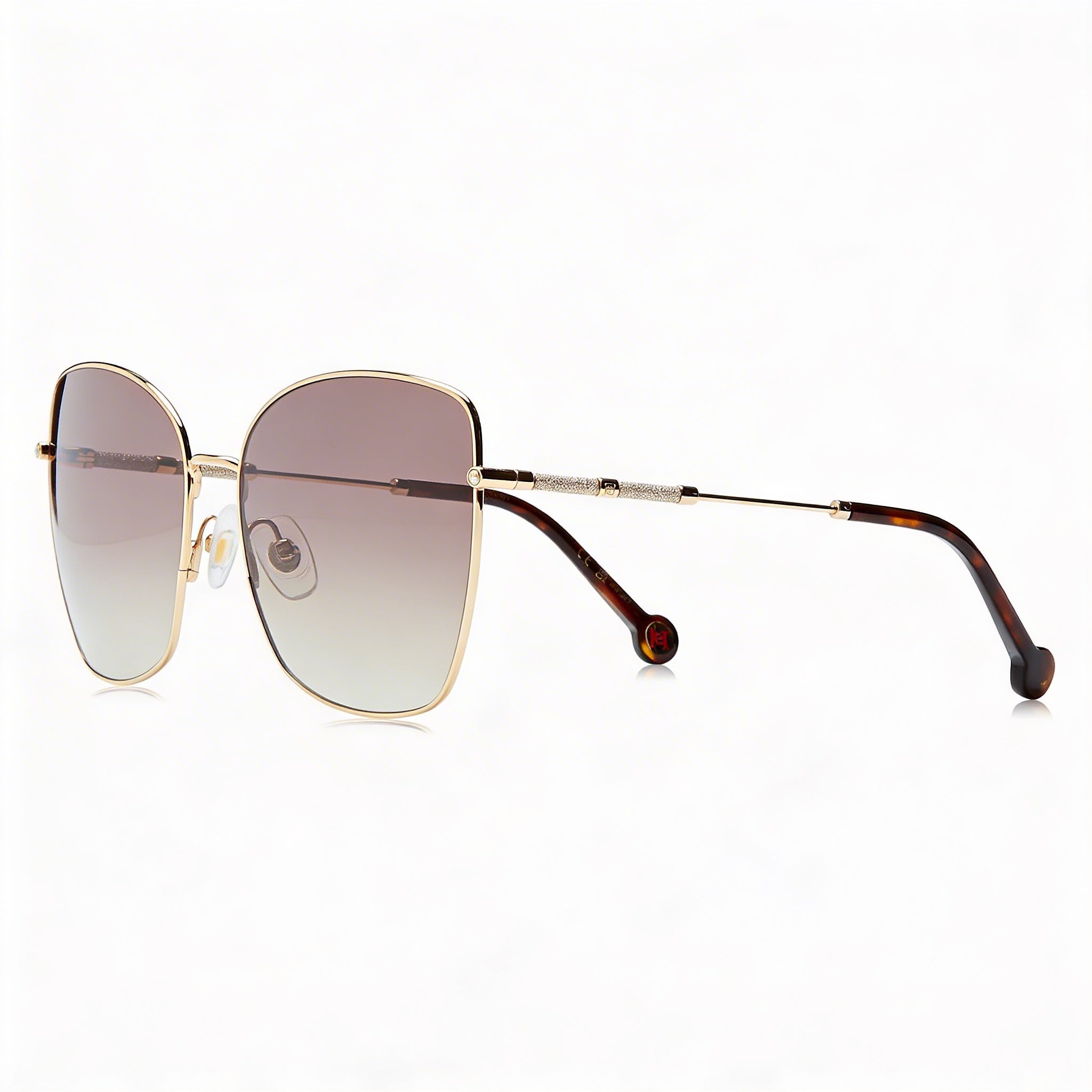Gafas de sol de mujer Carolina Herrera HER 0133/S mariposa de metal oro rosa Marrón degradado 59mm con protección UV, Photo 3