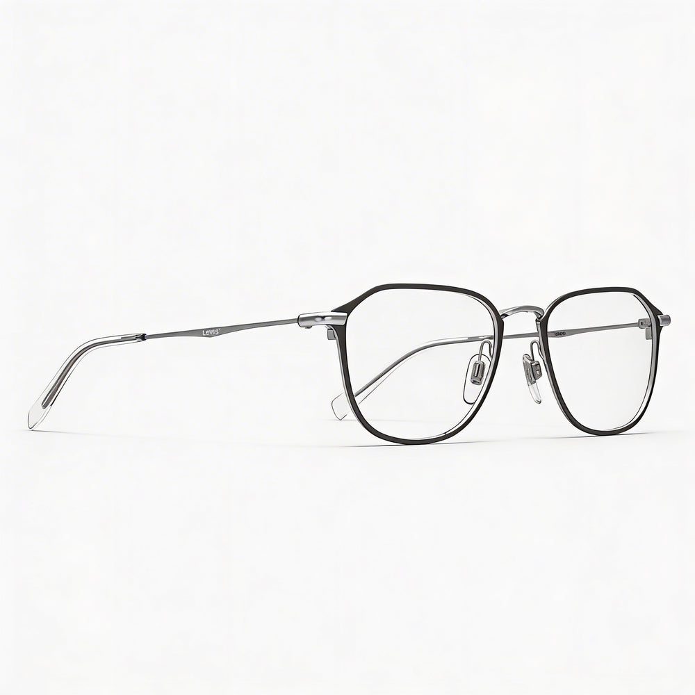 Gafas de sol Levi's Lv 5010 para hombre con montura metálica, aptas para prescripción, gris mate, 52 mm