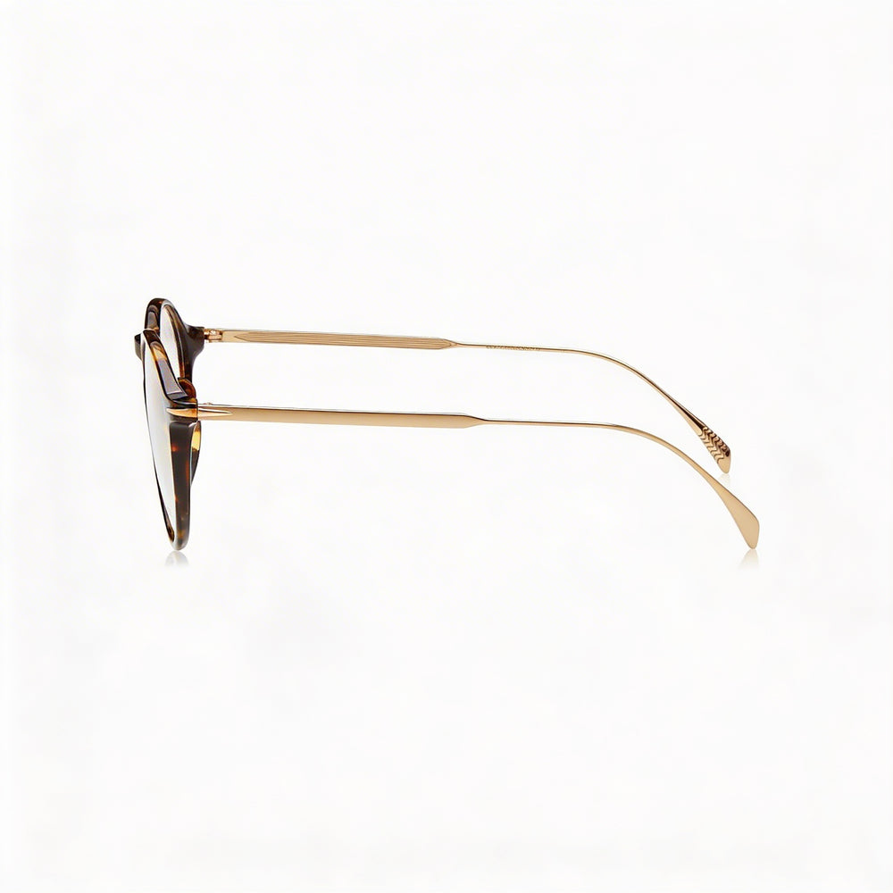 Gafas de sol David Beckham DB 1105 para hombre, montura de plástico, lentes de policarbonato, polarizadas, color dorado habana, ancho de lente de 49 mm.
