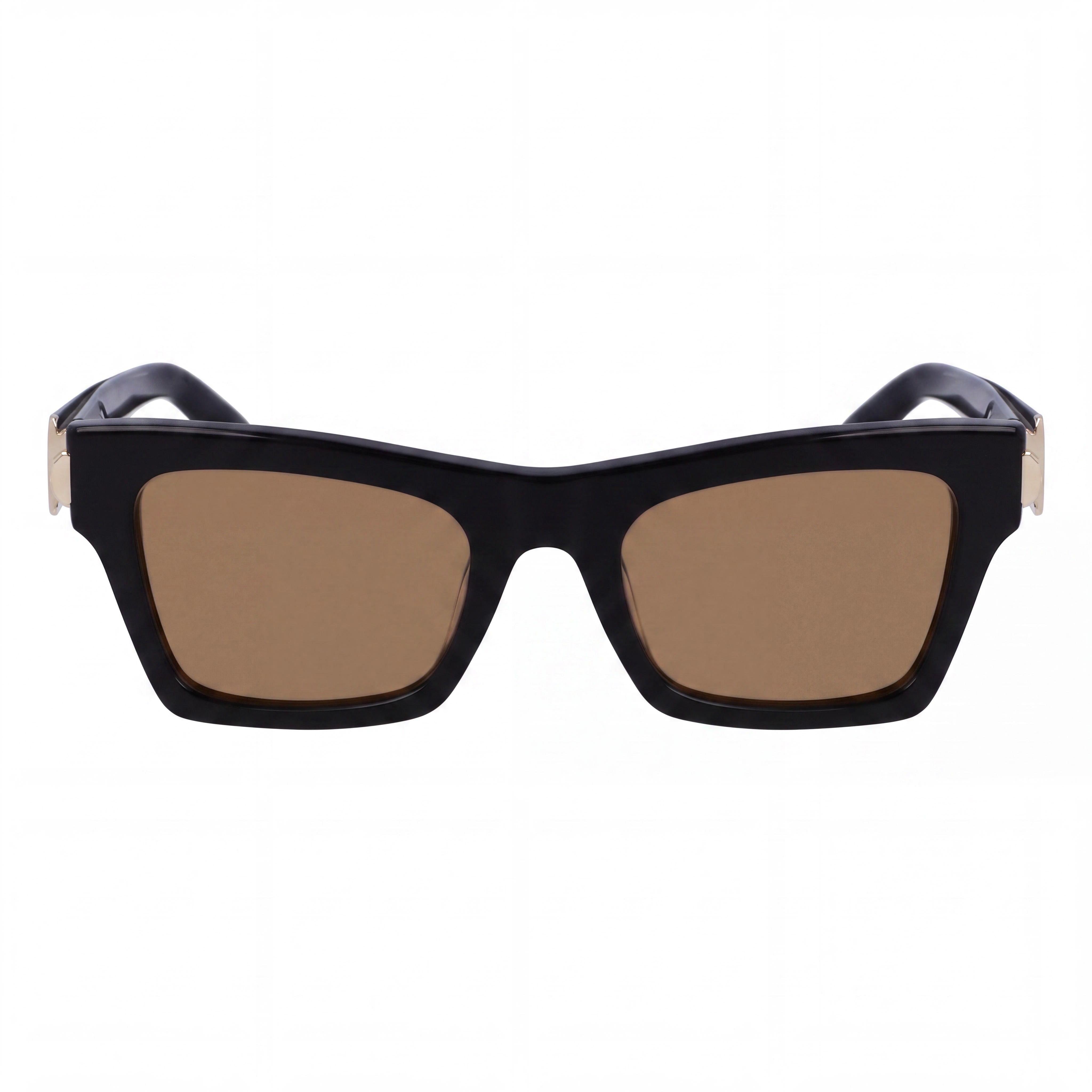 Ferragamo Sf2013s Women's Black Gold Acetate Frame Brown Lens UV Protection Sunglasses 52mm, Photo 2