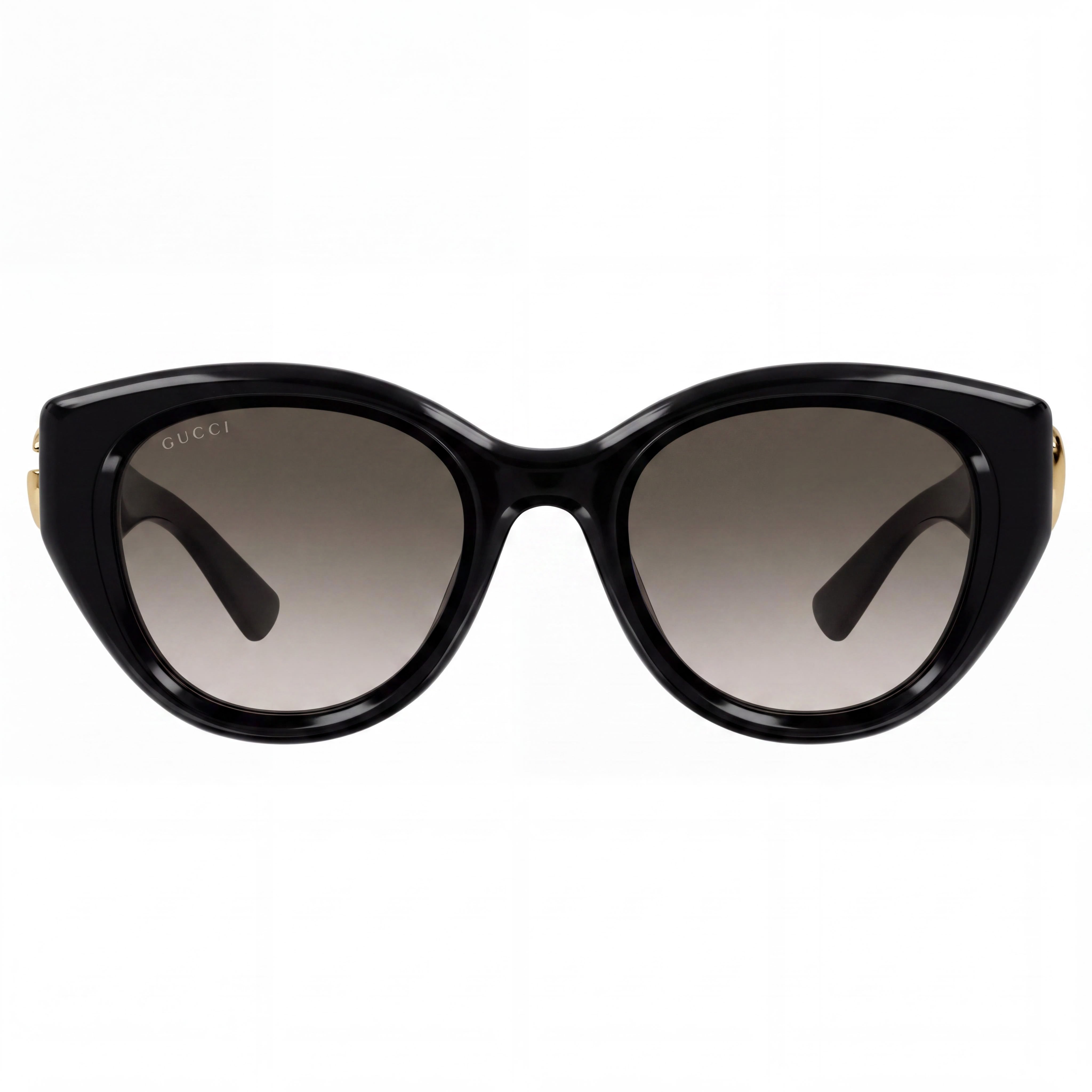 Gafas de sol unisex modernas Gucci con montura negra, lentes negras, puente de 18 mm, patillas de 145 mm, Photo 2